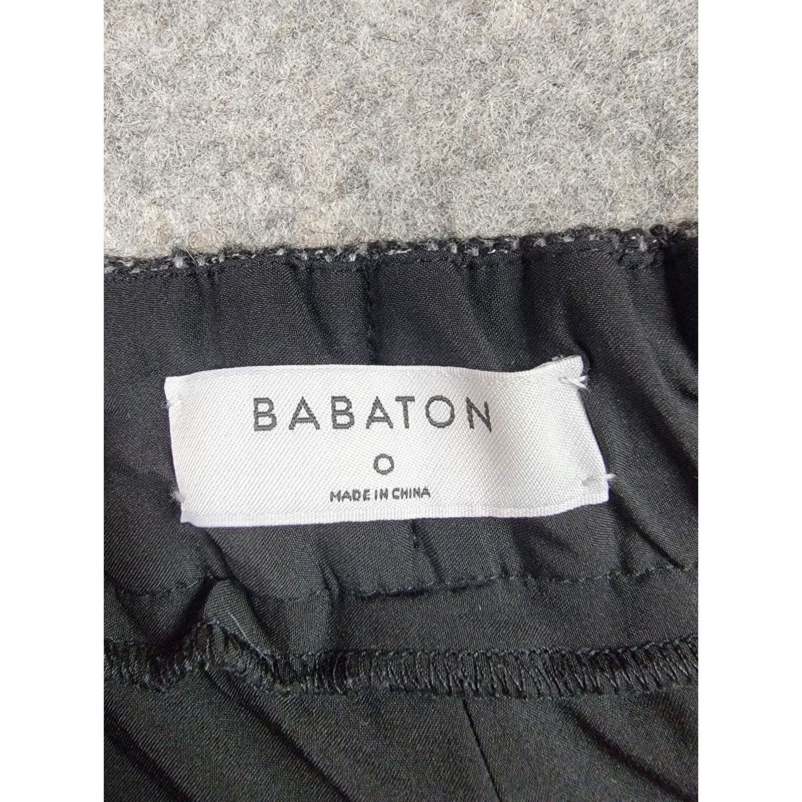 Vintage Babaton Pants Womens Size 0 Gray Wool Blend Pull On Elastic Waist Tweed Trousers Size 25" / US 0 / IT 36 - 4 Thumbnail