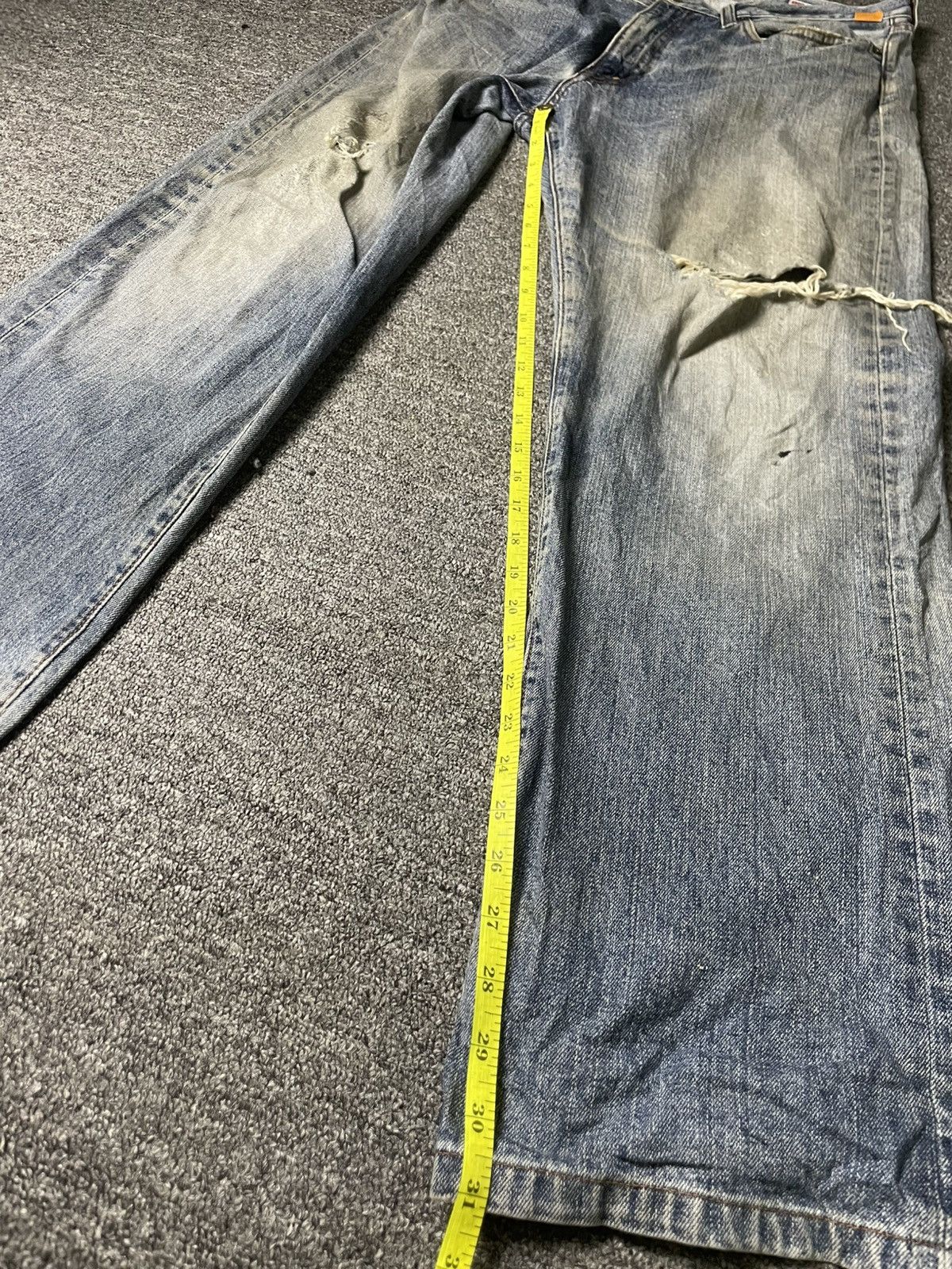 Big John × Vintage Vintage BIG JOHN Straight Cut Ripped Jeans (83) Size US 33 - 9 Thumbnail
