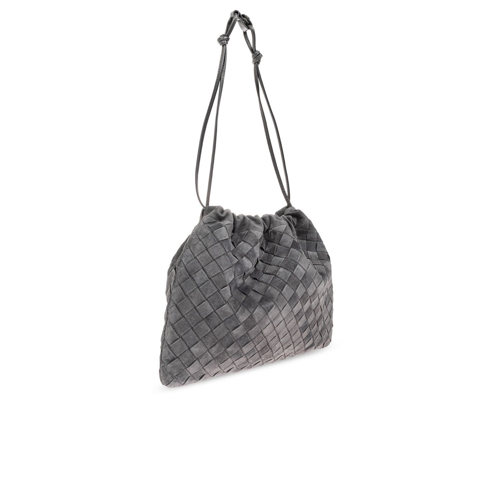 Bottega Veneta BOTTEGA VENETA $2600 Obsidian Gray Intrecciato Suede Dustbag Size ONE SIZE - 3 Thumbnail