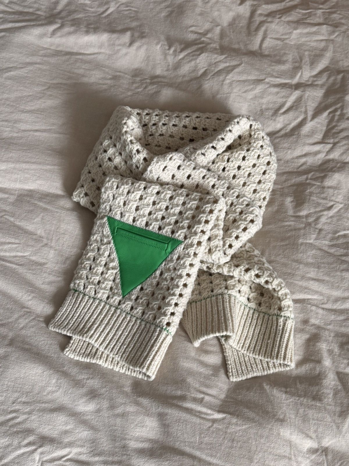 Bottega Veneta Bottega Veneta Knit Scarf with Leather Pocket Size ONE SIZE - 2 Thumbnail