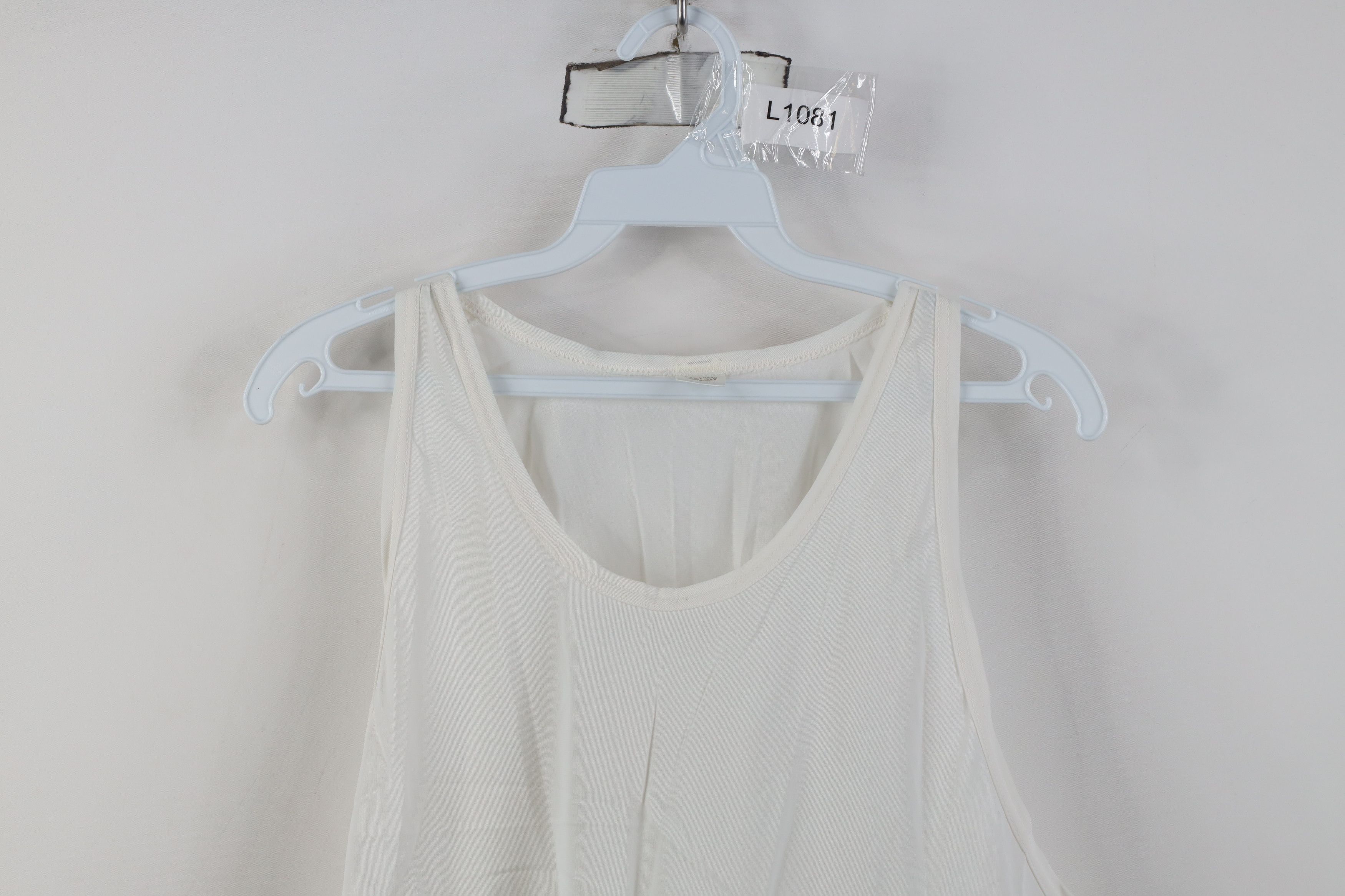 Vintage Vtg 70s Streetwear Sheer Tank Top T-Shirt White Nylon USA Size US L / EU 52-54 / 3 - 2 Thumbnail