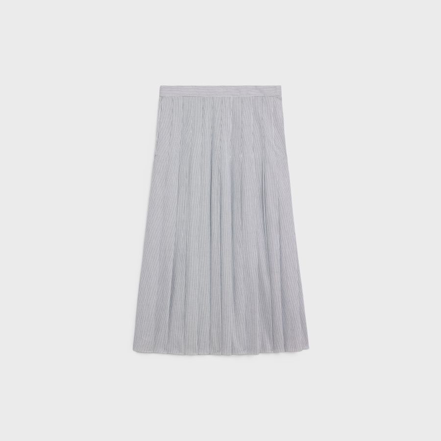 Celine o1loc1c1124 Skirt in Black & White Size 34" / US 12 / IT 48 - 1 Thumbnail