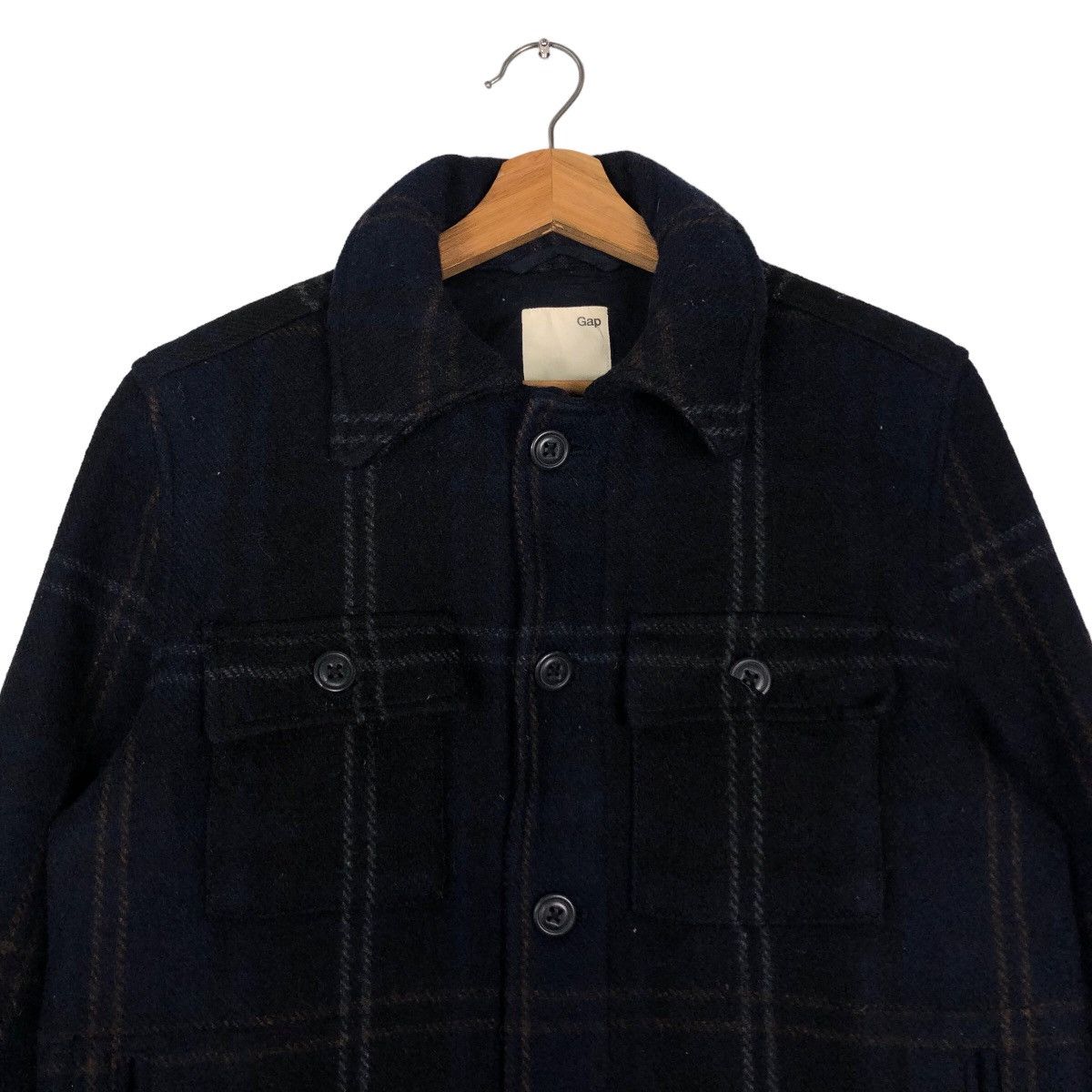 Japanese Brand 🔥Vintage Gap Wool Worker Jacket Tartan Design Japan Size US S / EU 44-46 / 1 - 3 Thumbnail