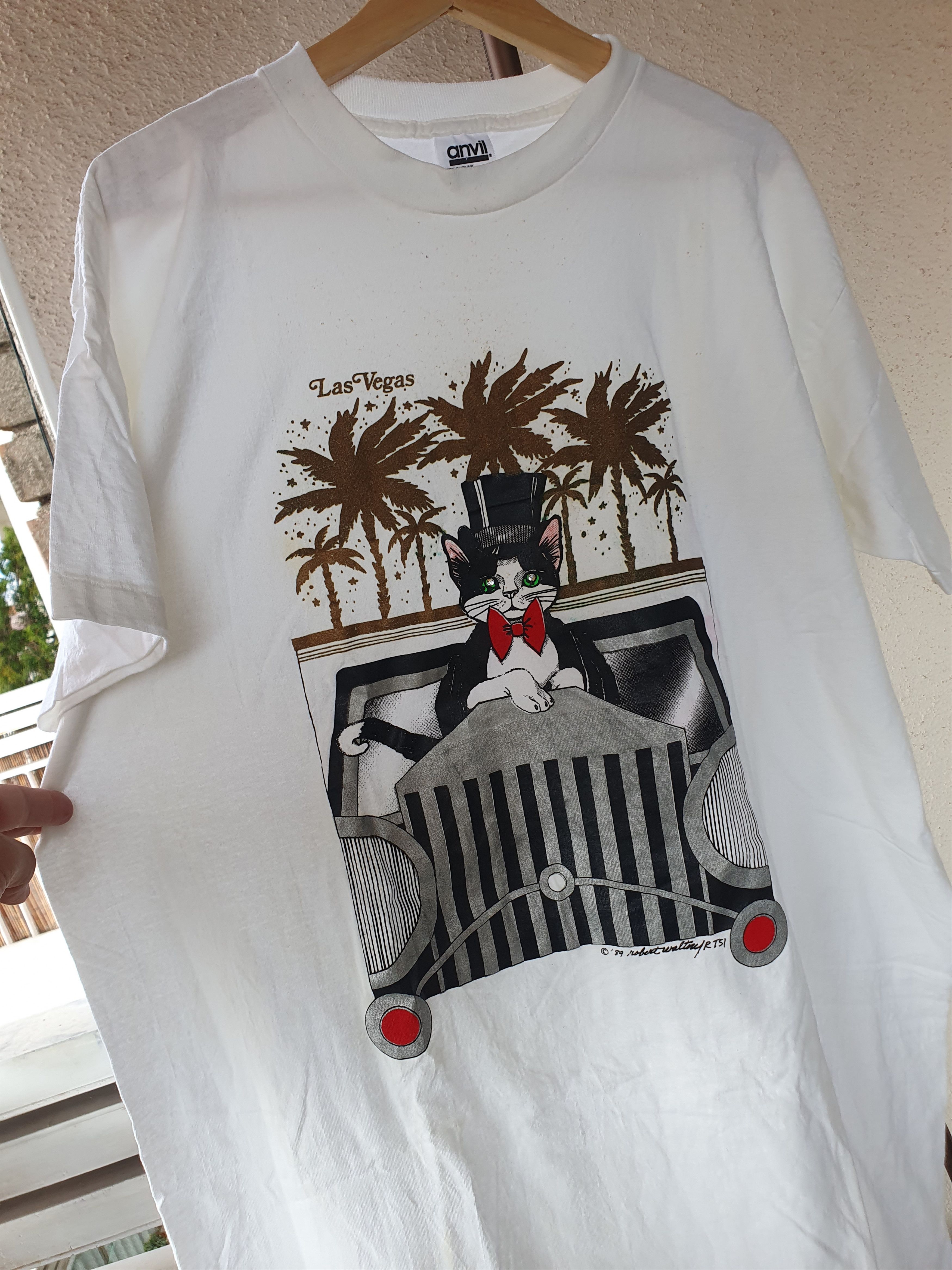 Vintage Las Vegas Vtg 1989 single stitch USA Oversized Sleep Tee Size L / US 10 / IT 46 - 1 Thumbnail