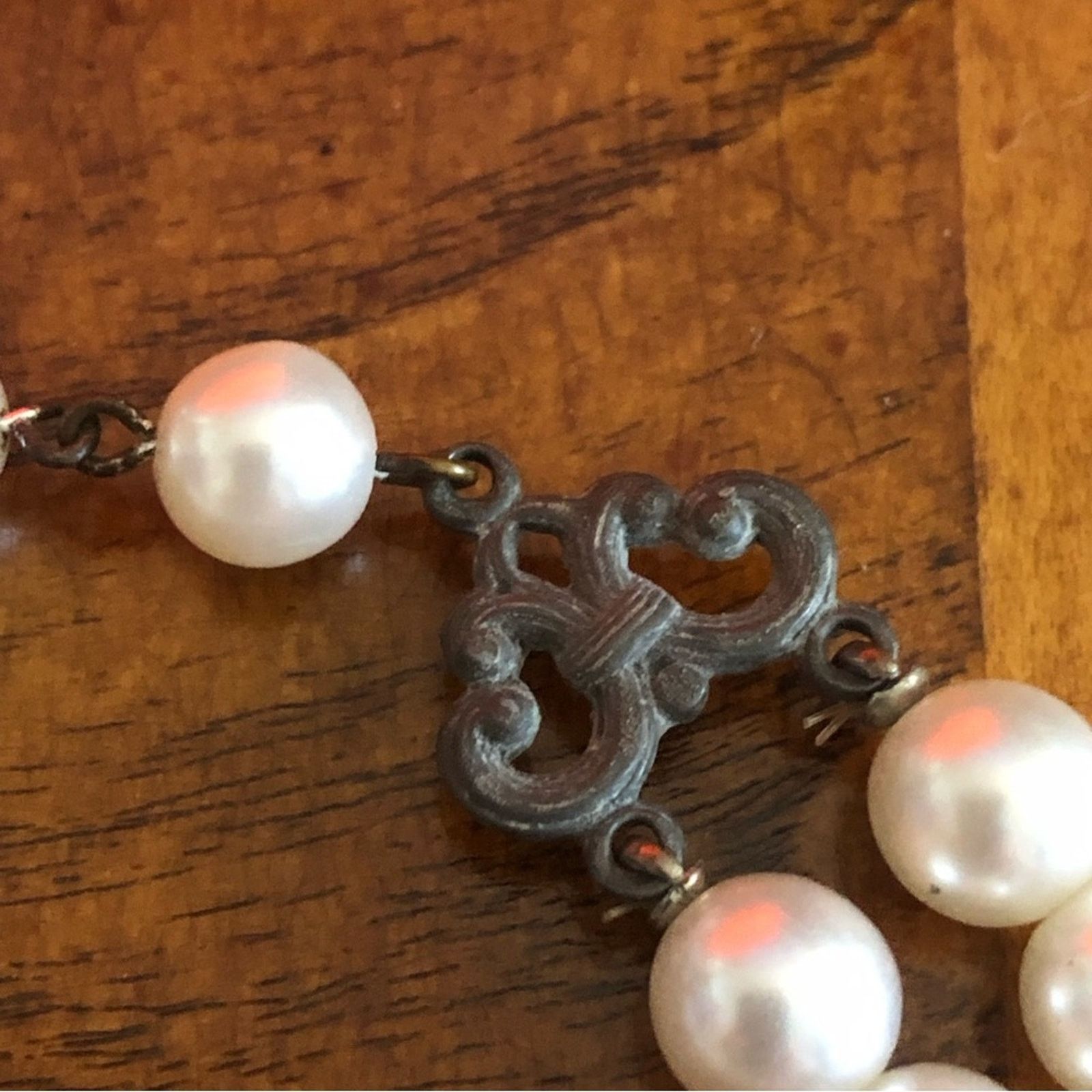 Vintage Vintage mid century white pearl AB choker necklace Size ONE SIZE - 11 Thumbnail