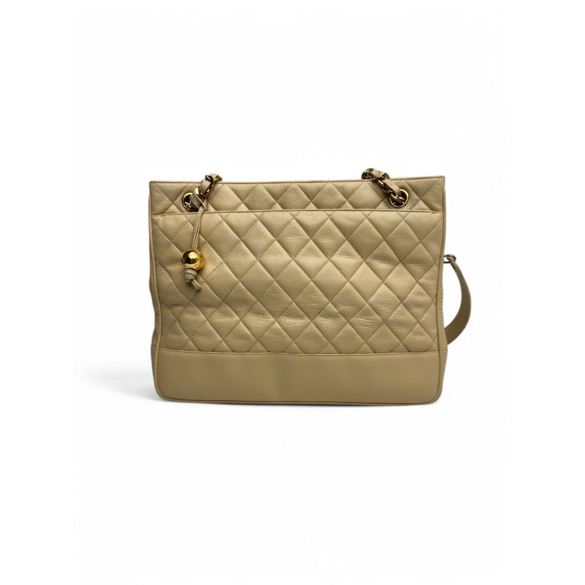 Chanel Chanel Beige Quilted Lambskin Size ONE SIZE - 1 Thumbnail