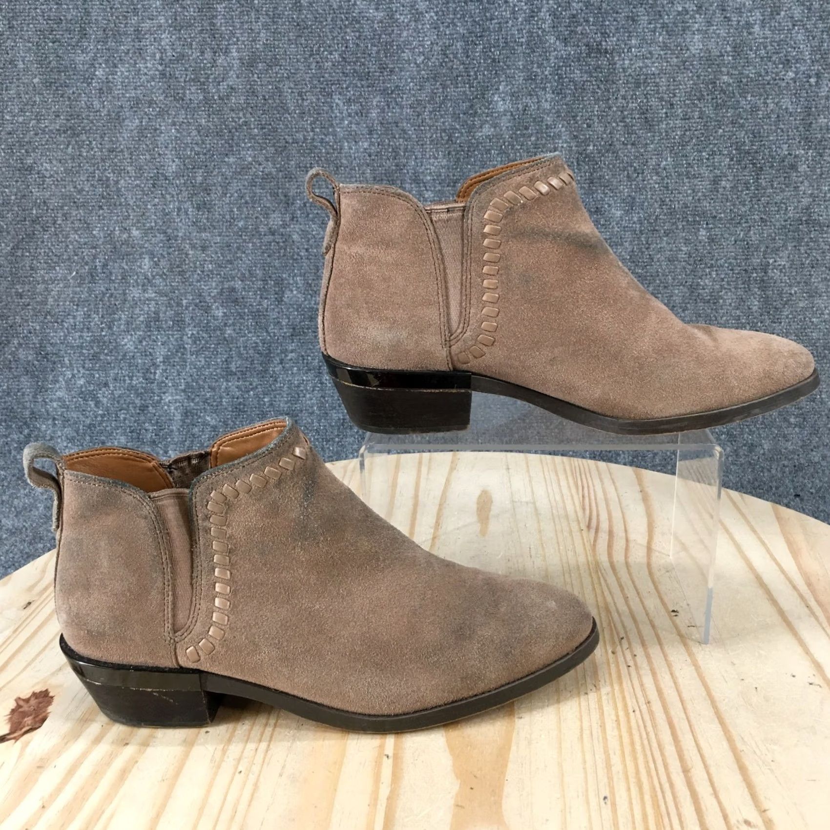 Coach Coach Carter Brown Suede Ankle Bootie Womens 7.5B Bootie Casual Heel 1 In. Black? (Original color: Brown) Size US 8 / IT 38 - 2 Thumbnail