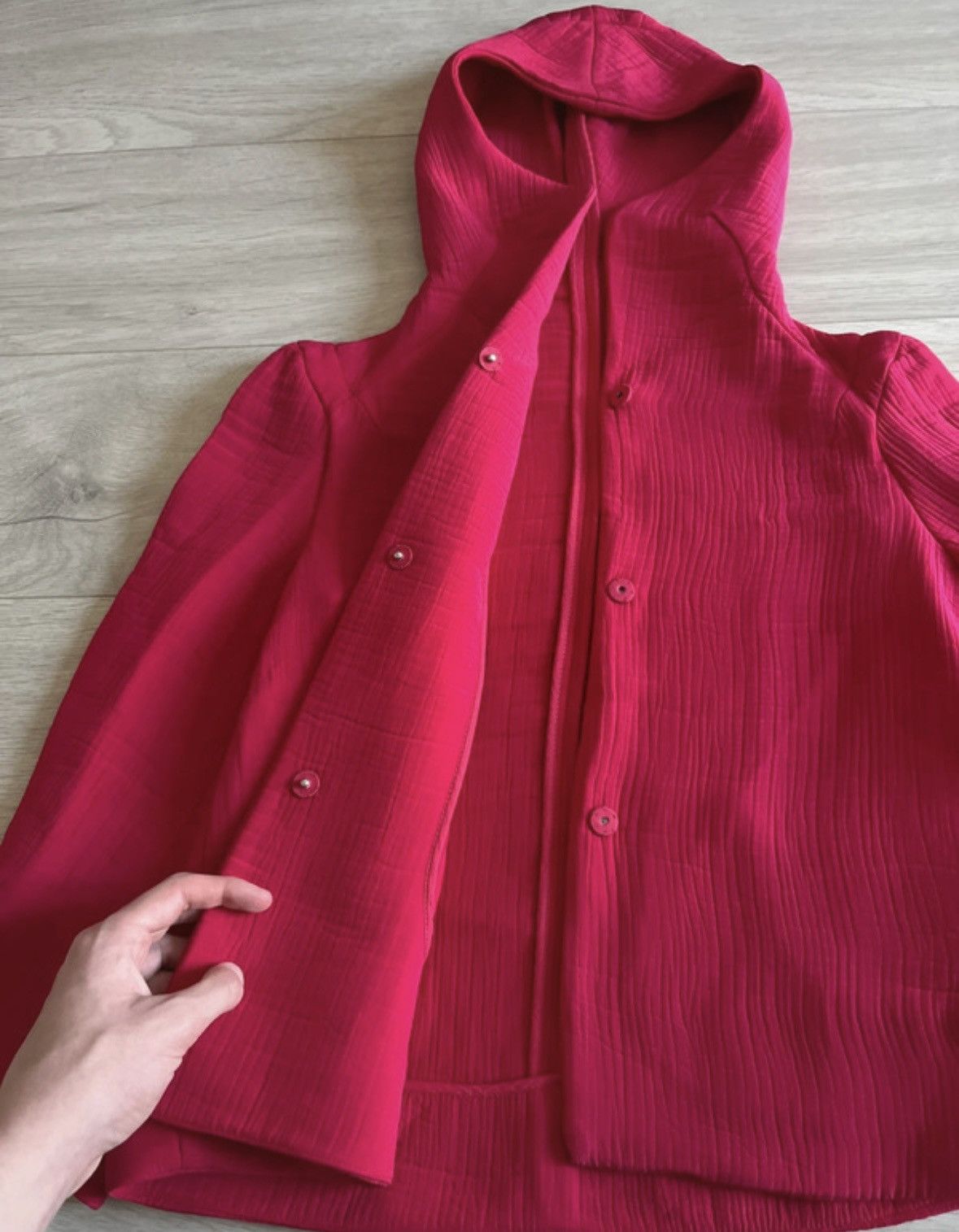 Marni Marni Pleated Silk Blend Hot Pink Hooded Jacket Size M / US 6-8 / IT 42-44 - 10 Thumbnail