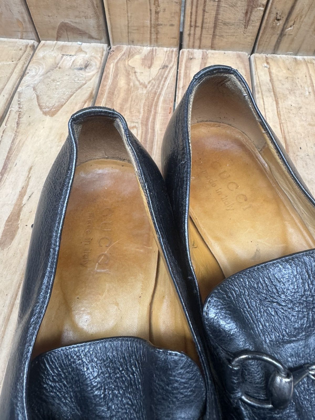 Gucci Gucci Black Men’s Leather Loafers UK 6 EJ Size US 6.5 / EU 39-40 - 14 Thumbnail