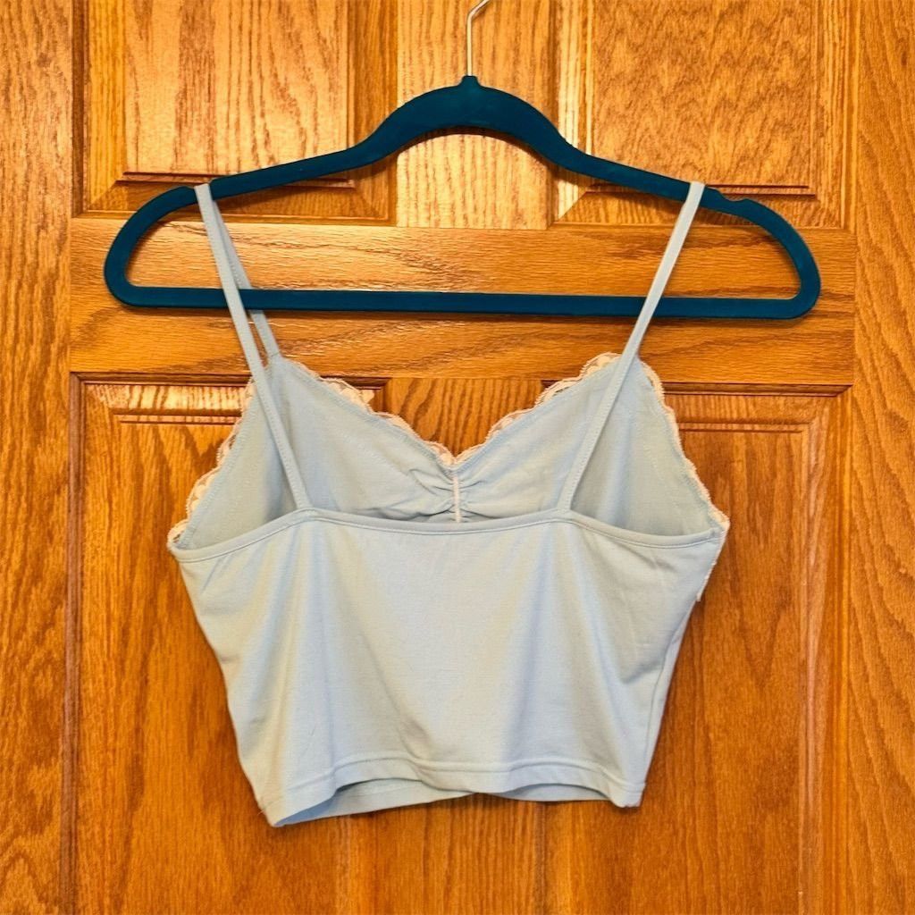 Shein Shein Women's Blue Lace Trim Cami Tank Top Size M Size M / US 6-8 / IT 42-44 - 2 Thumbnail