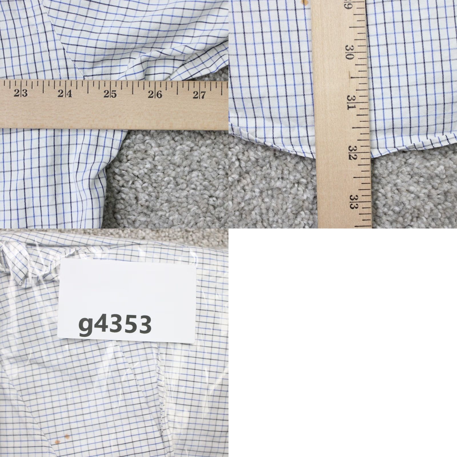 Brooks Brothers Brooks Brothers Shirt Mens 16-4 Blue/White Check Cotton Long Sleeve Relaxed Fit Button-Down Business Casual Workwear Size US L / EU 52-54 / 3 - 9 Thumbnail