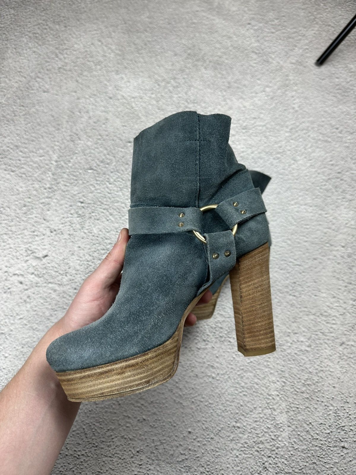 Other VTG A.S. 98 Style Boots Heels Suede Platform Hype Old Money Size US 6 / IT 36 - 4 Thumbnail