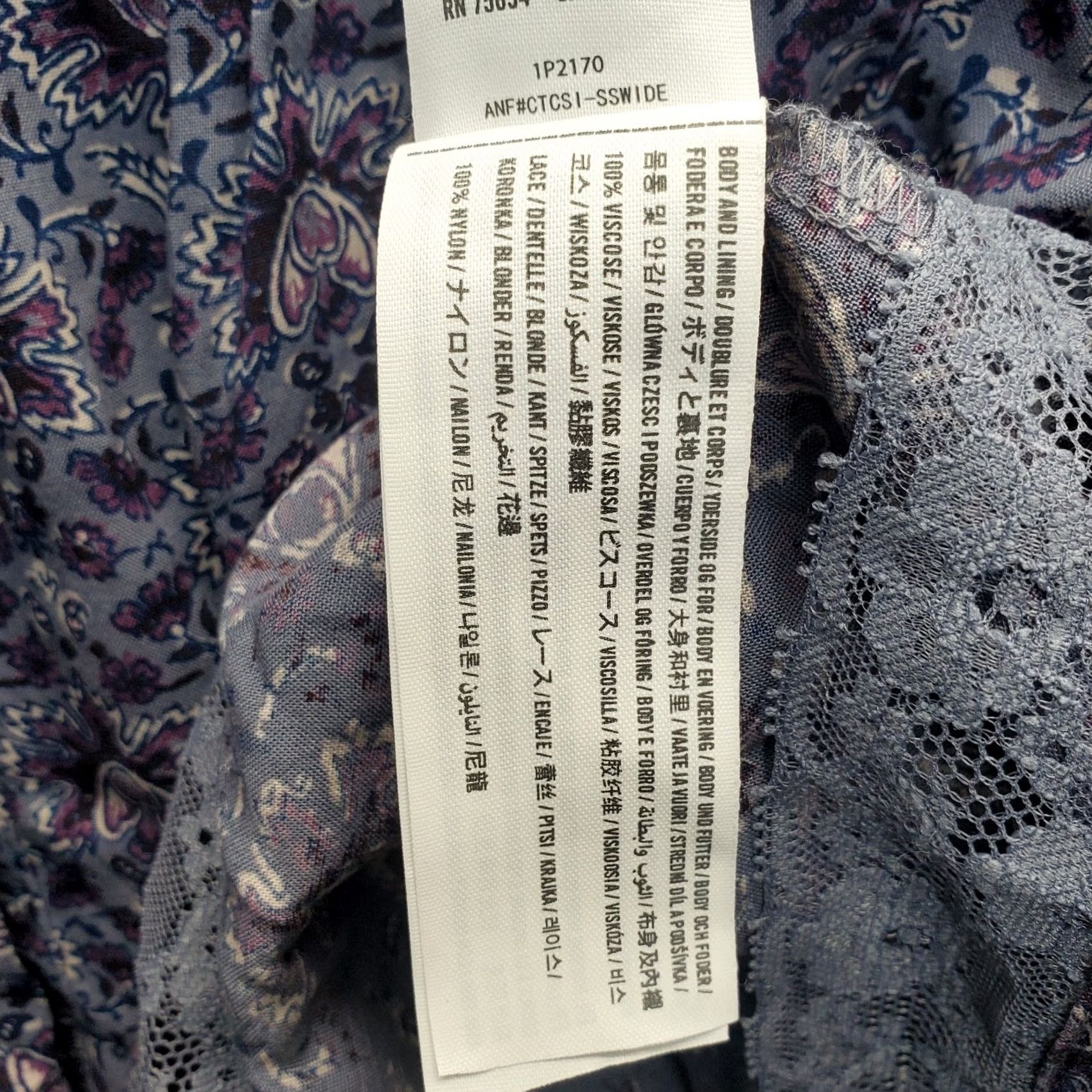 Abercrombie & Fitch Abercrombie & Fitch Romper Womens M Multicolor Floral Lace Trim Backless Tie Waist Sleeveless Shirt? Size 32" / US 10 / IT 46 - 8 Thumbnail