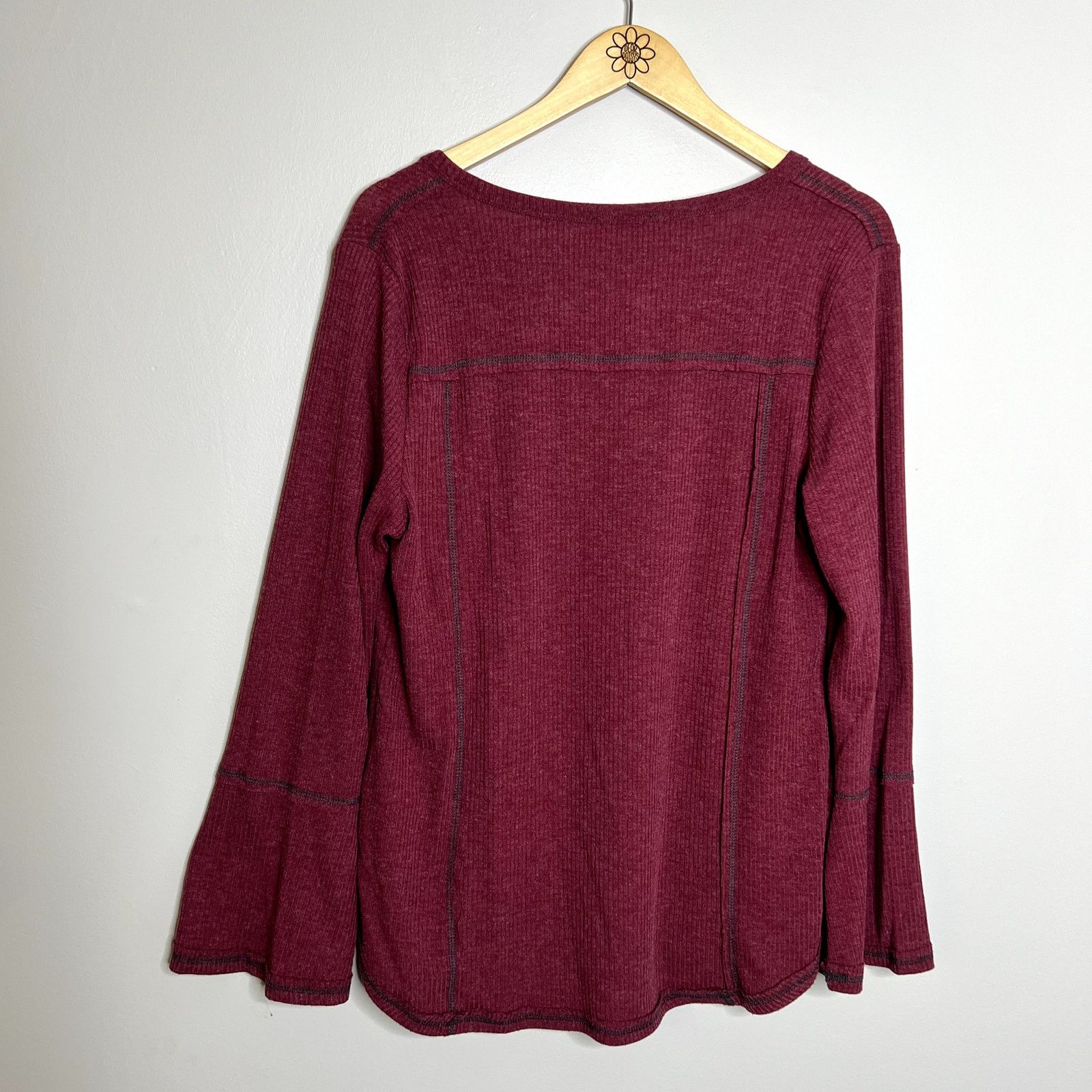Other Suzanne Betro Long Sleeve Ribbed Top Size L / US 10 / IT 46 - 5 Thumbnail