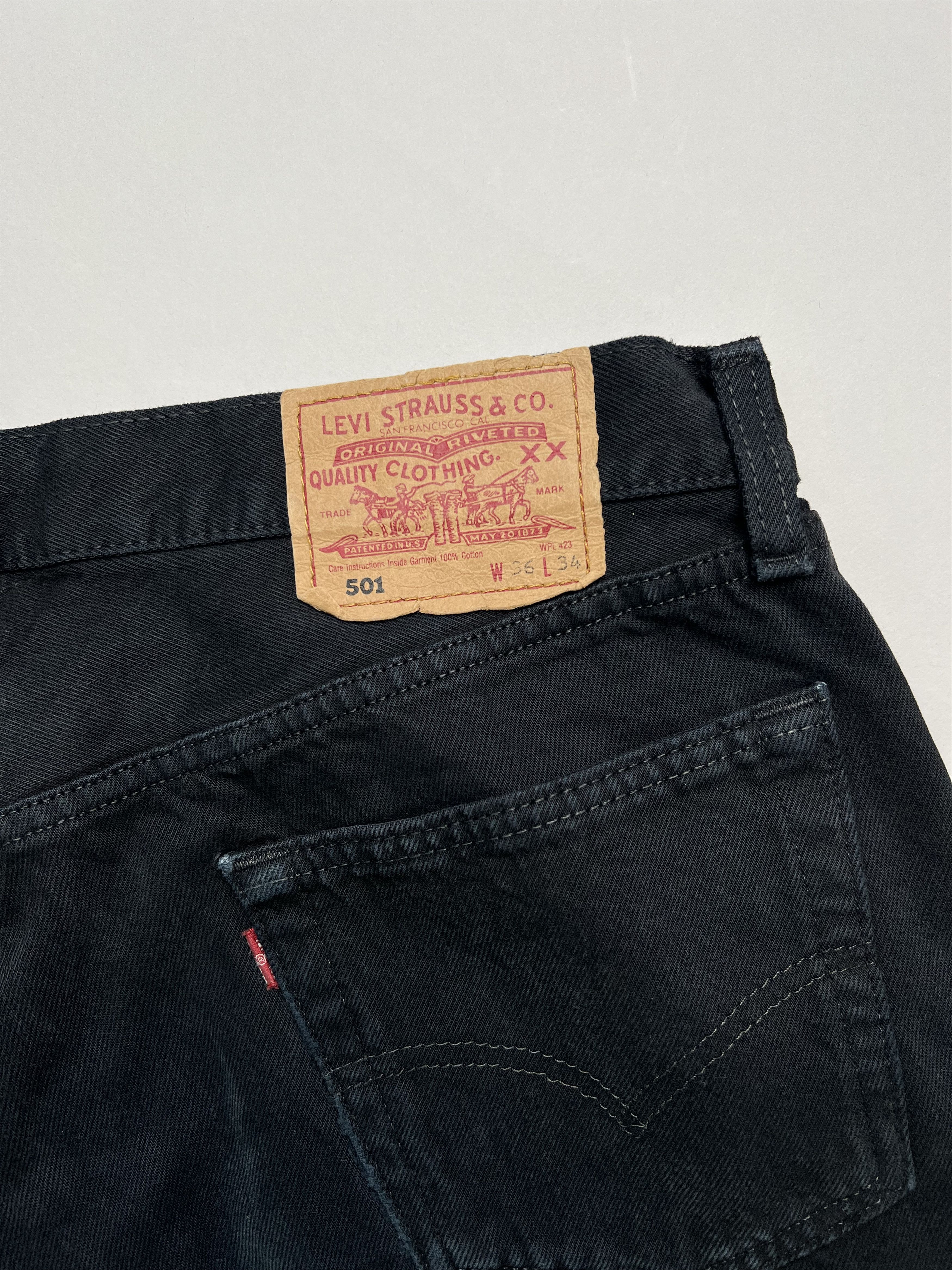 Levi's Levis 501 Jeans Shorts Black W36 Size US 36 / EU 52 - 4 Thumbnail