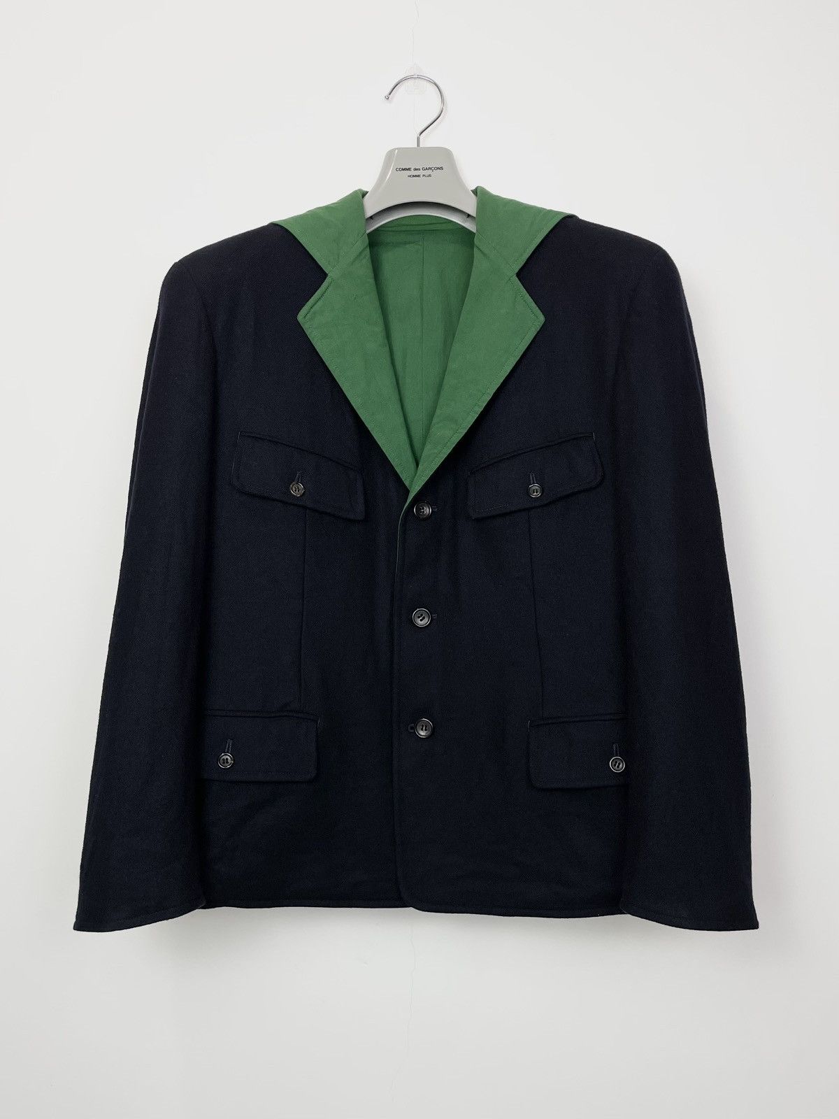 Comme des Garcons Homme Plus AW1987 Comme des Garcons Homme Plus Reversible Hooded Jacket Size US S / EU 44-46 / 1 - 1 Thumbnail