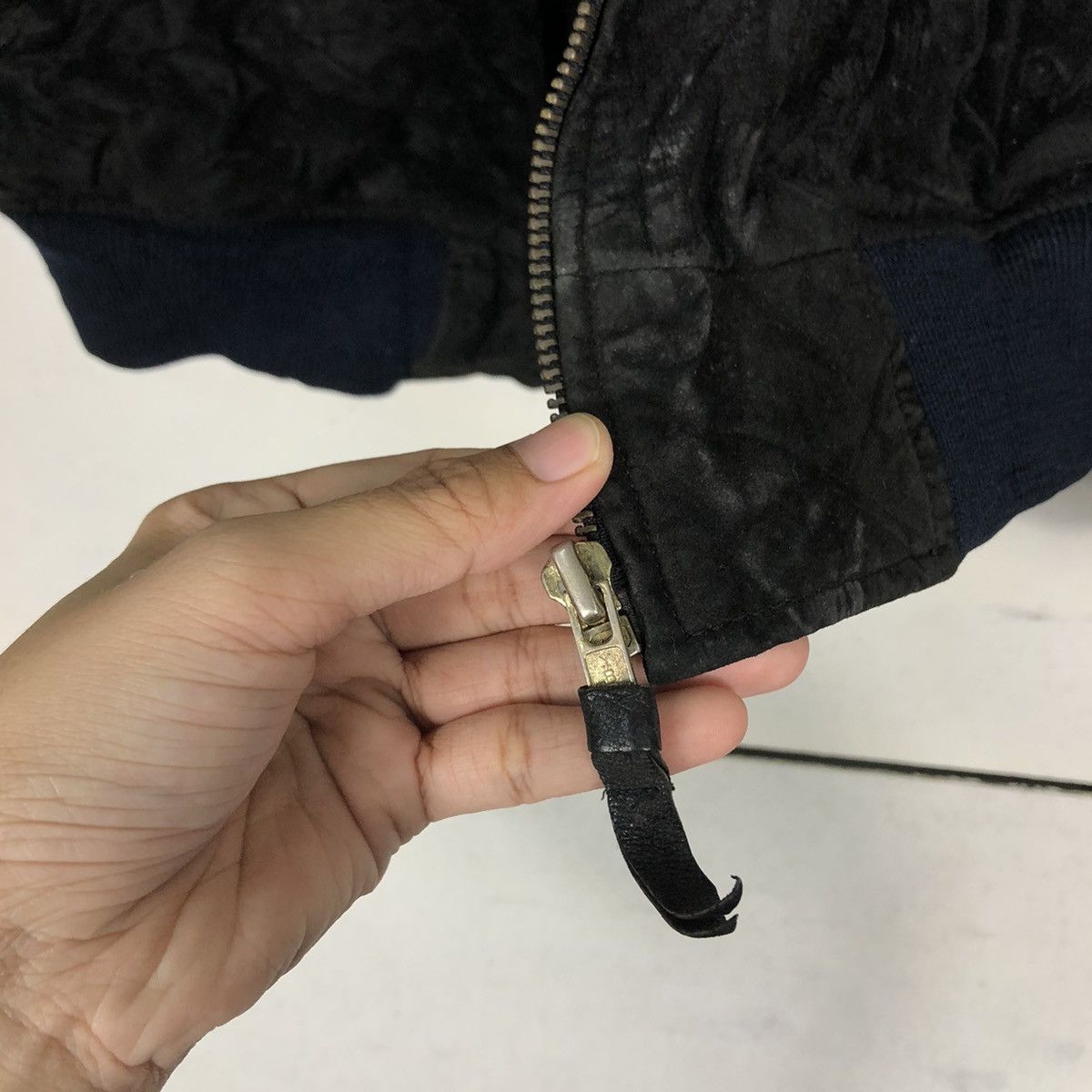 Japanese Brand 🔥90’s Vintage Biker Bomber Leather Jacket Suede Japan Size US L / EU 52-54 / 3 - 14 Thumbnail