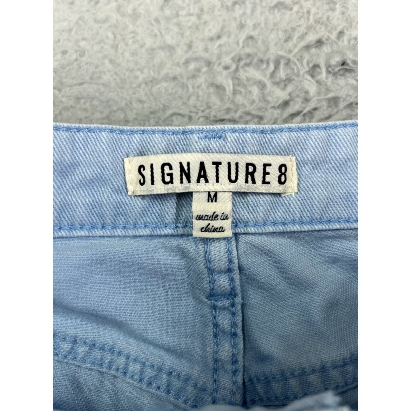 Vintage Project Indigo Jeans Womens 27 Blue Denim Wide-Leg Jeans 100% Cotton High Rise Distressed Pockets 5-Pocket Zip Inseam 30 in USA Vintage No Size 27" / US 4 / IT 40 - 6 Thumbnail