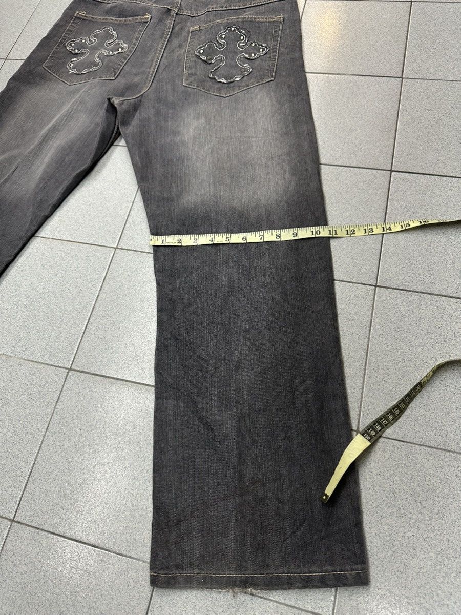 Japanese Brand VTG CROSS Like Chrome Hearts Brooklyn Express Denim Pants Size US 36 / EU 52 - 19 Thumbnail