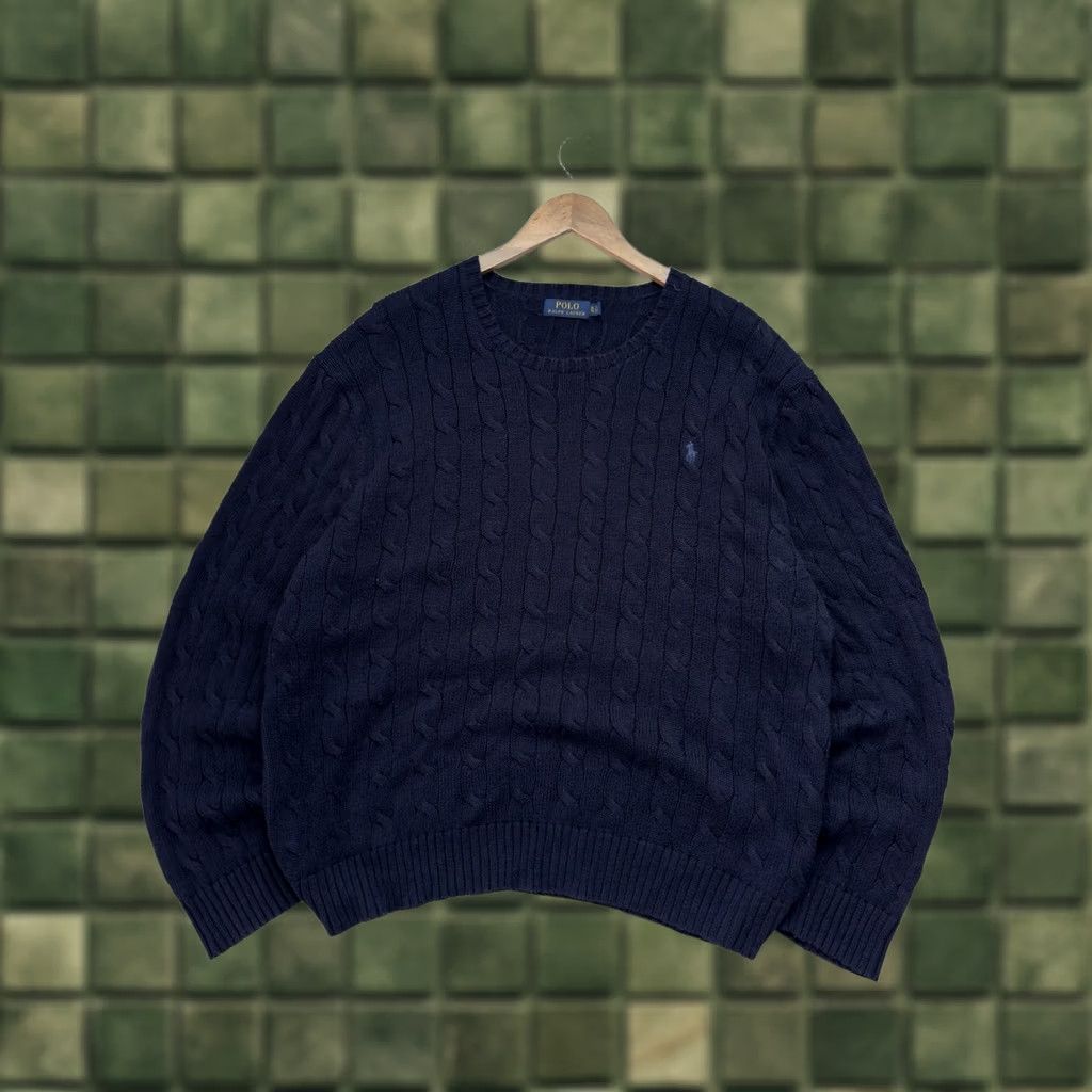 Polo Ralph Lauren Polo Ralph Lauren Sweater Blue XL Mens Pullover Knitted Old Money Crew Neck Classic Size US XL / EU 56 / 4 - 1 Thumbnail