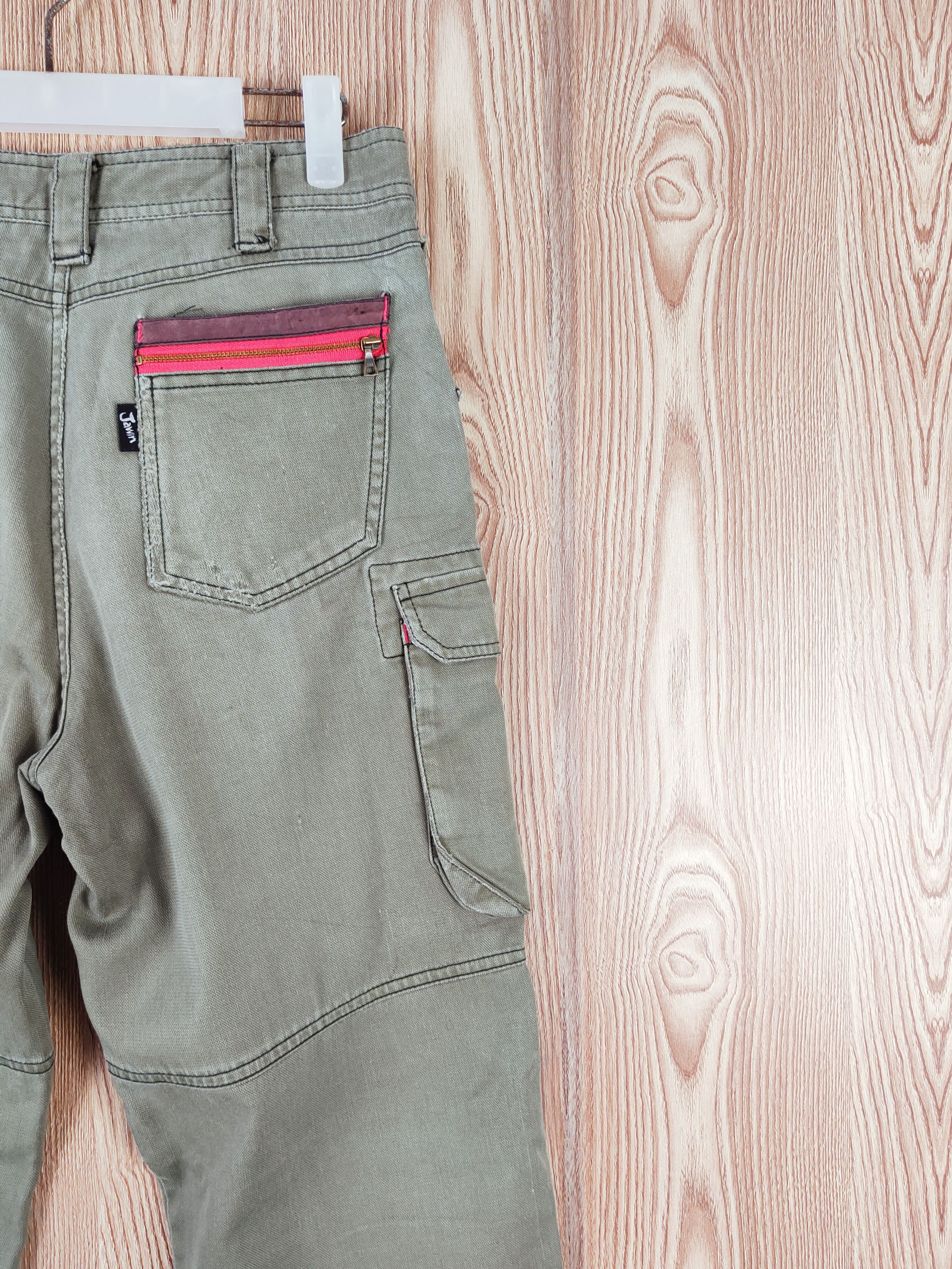 Japanese Brand Jawin Green Faded Multipocket Tactical Cargo Pants #W860 Size US 30 / EU 46 - 12 Thumbnail