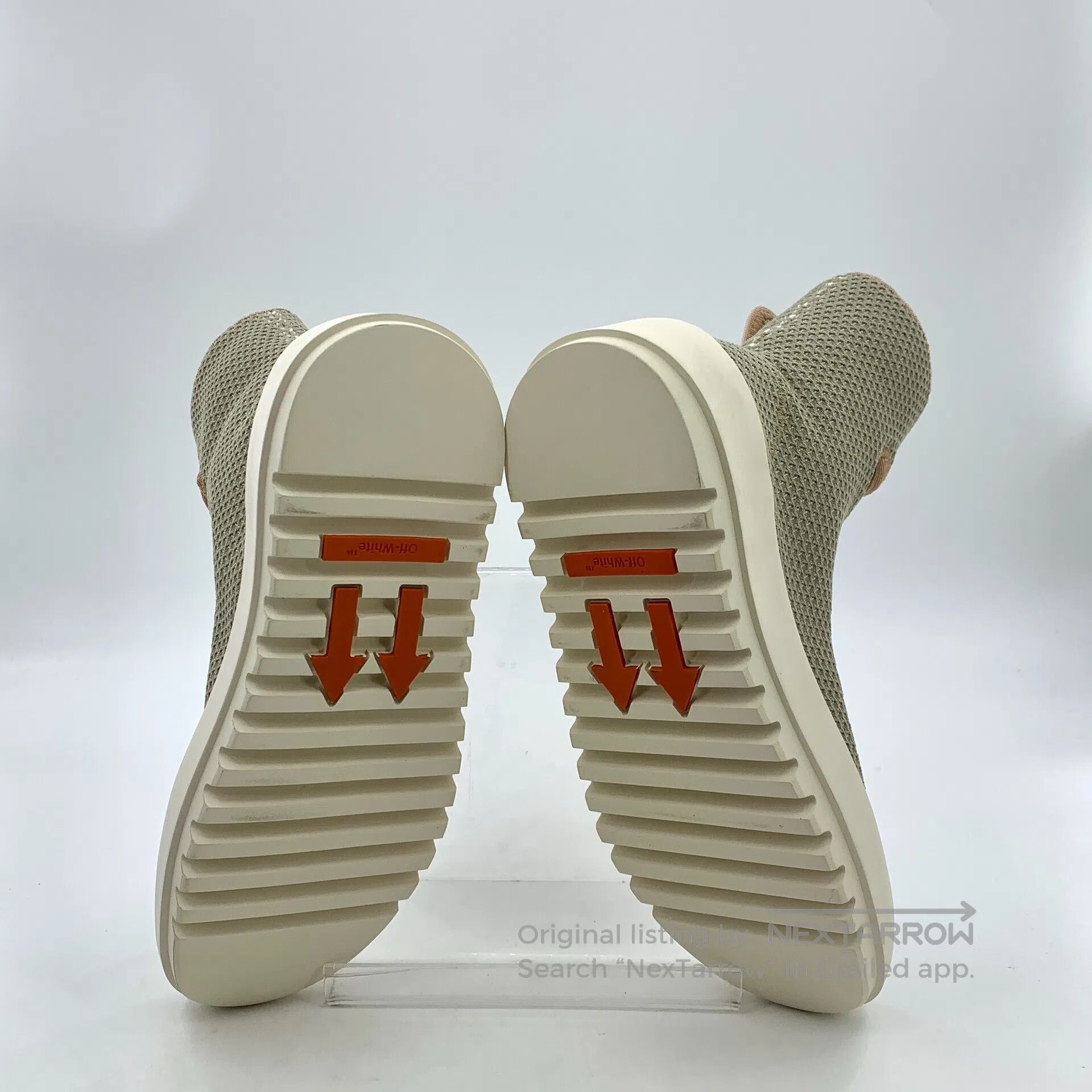 Off-White Off-White Brown Pointed Velcro Laced High Top Sneakers| Size US 4.5 / IT 34.5 - 5 Thumbnail