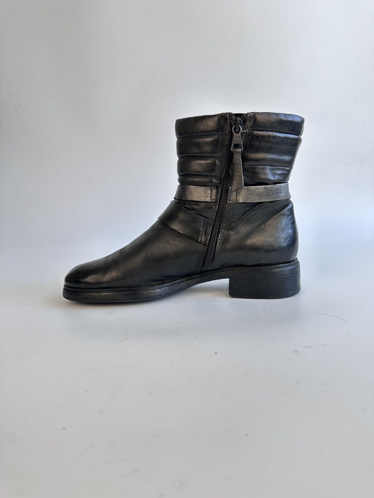Other MJUS Leather Biker Boots 39 Distressed Dark (A.S.98 style) Size US 8.5 / IT 38.5 - 10 Thumbnail