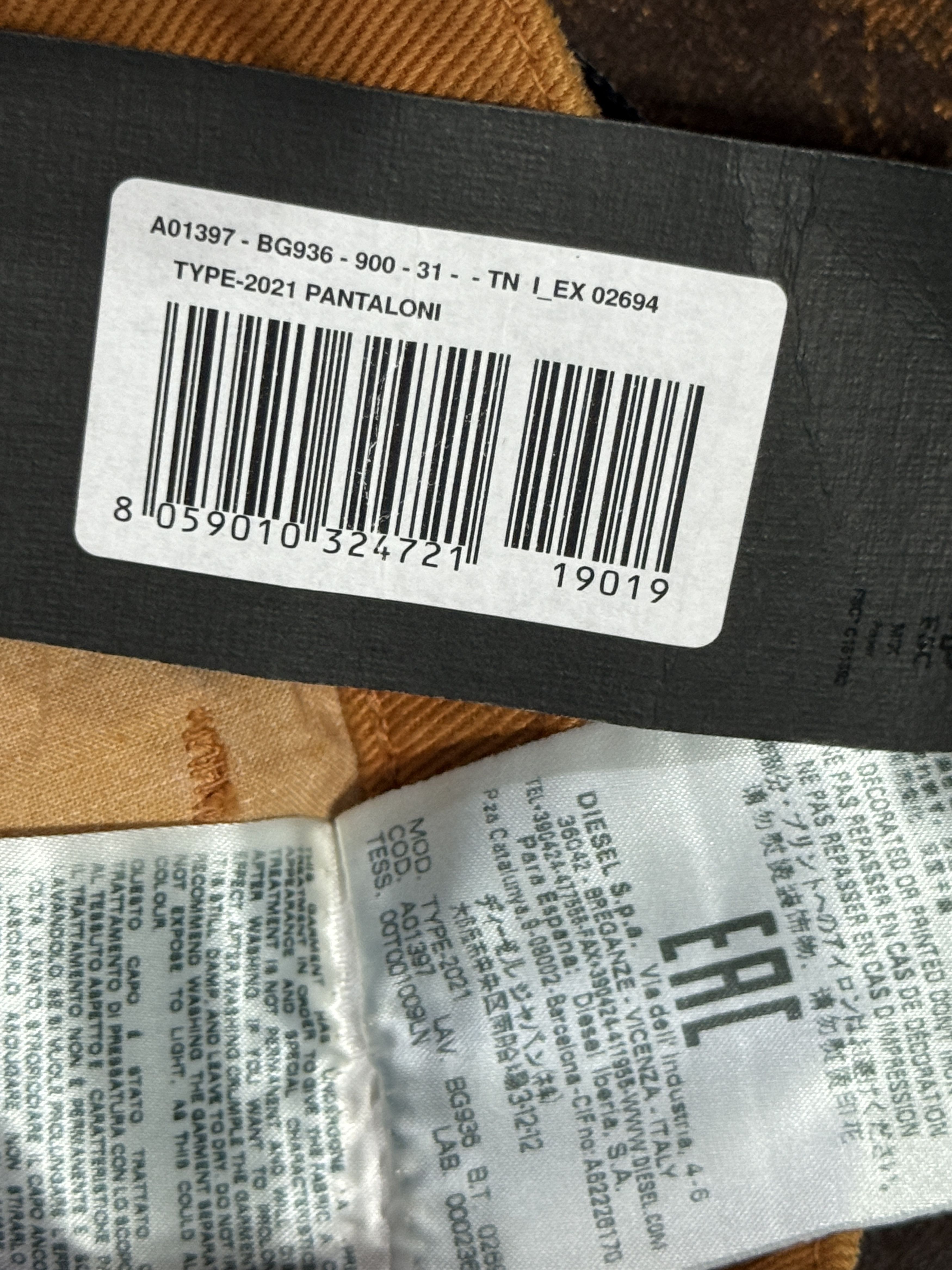 Diesel Diesel Black Gold jeans, One of a kind! Size US 31 - 15 Thumbnail