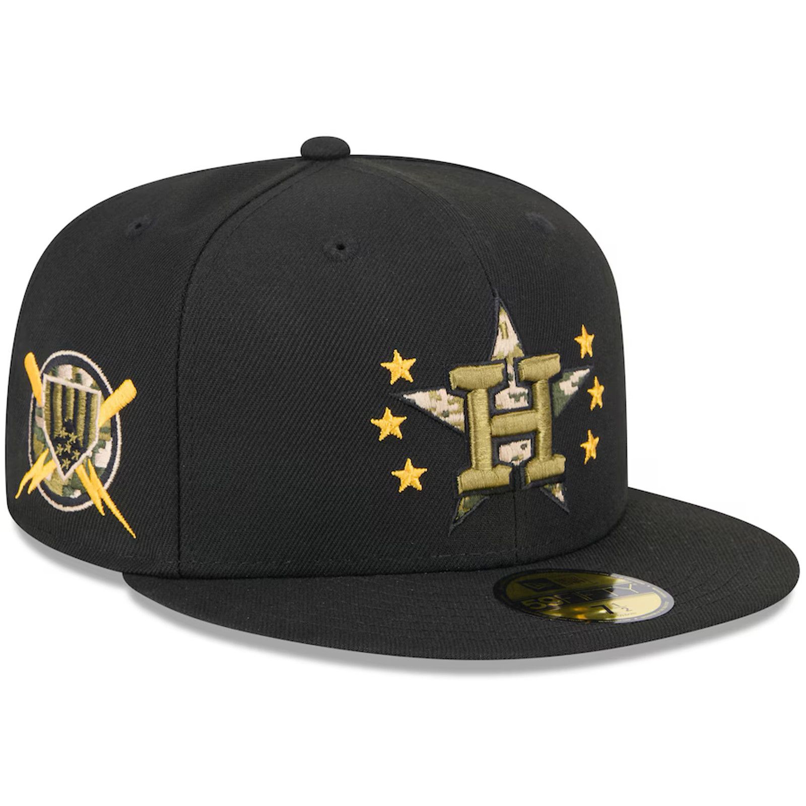 New Era Houston Astros New Era Day Camo 59FIFTY Fitted Hat 6 7/8 Size ONE SIZE - 7 Thumbnail