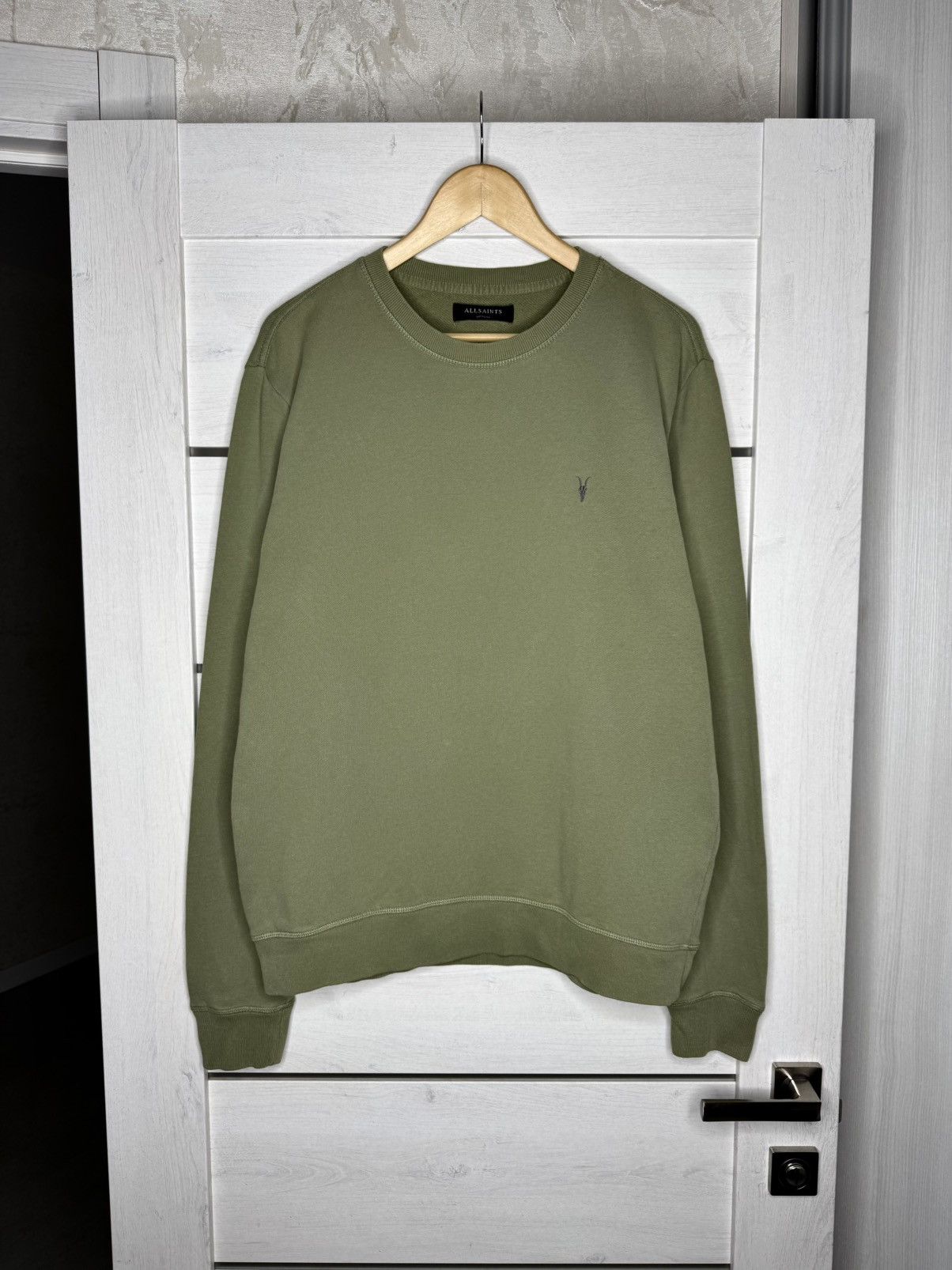 Allsaints Allsaints Raven Crew Neck Sweatshirt Jumper Basic Cotton Y2K Size US M / EU 48-50 / 2 - 1 Thumbnail