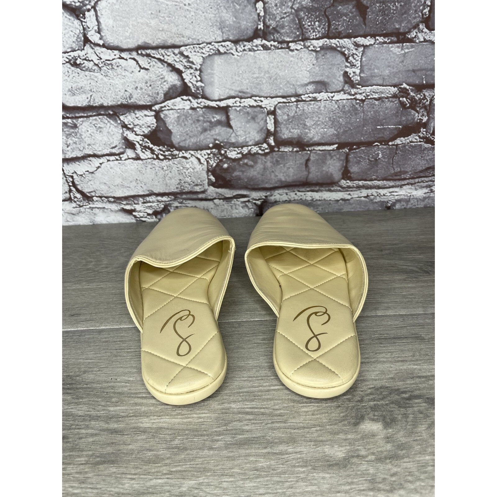 Sam Edelman Sam Edelman Kylar Eggshell Beige Leather Quilted Mules Flats Size US 6 / IT 36 - 4 Thumbnail