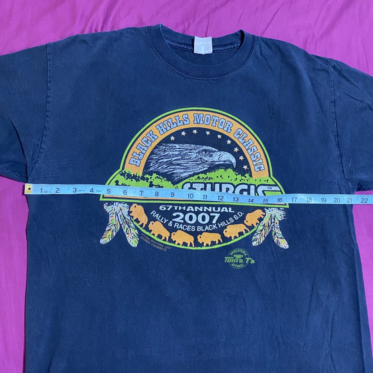 Harley Davidson Vintage Sturgis Black Hills Rally Eagle T Shirt Double Sided Size US L / EU 52-54 / 3 - 6 Thumbnail