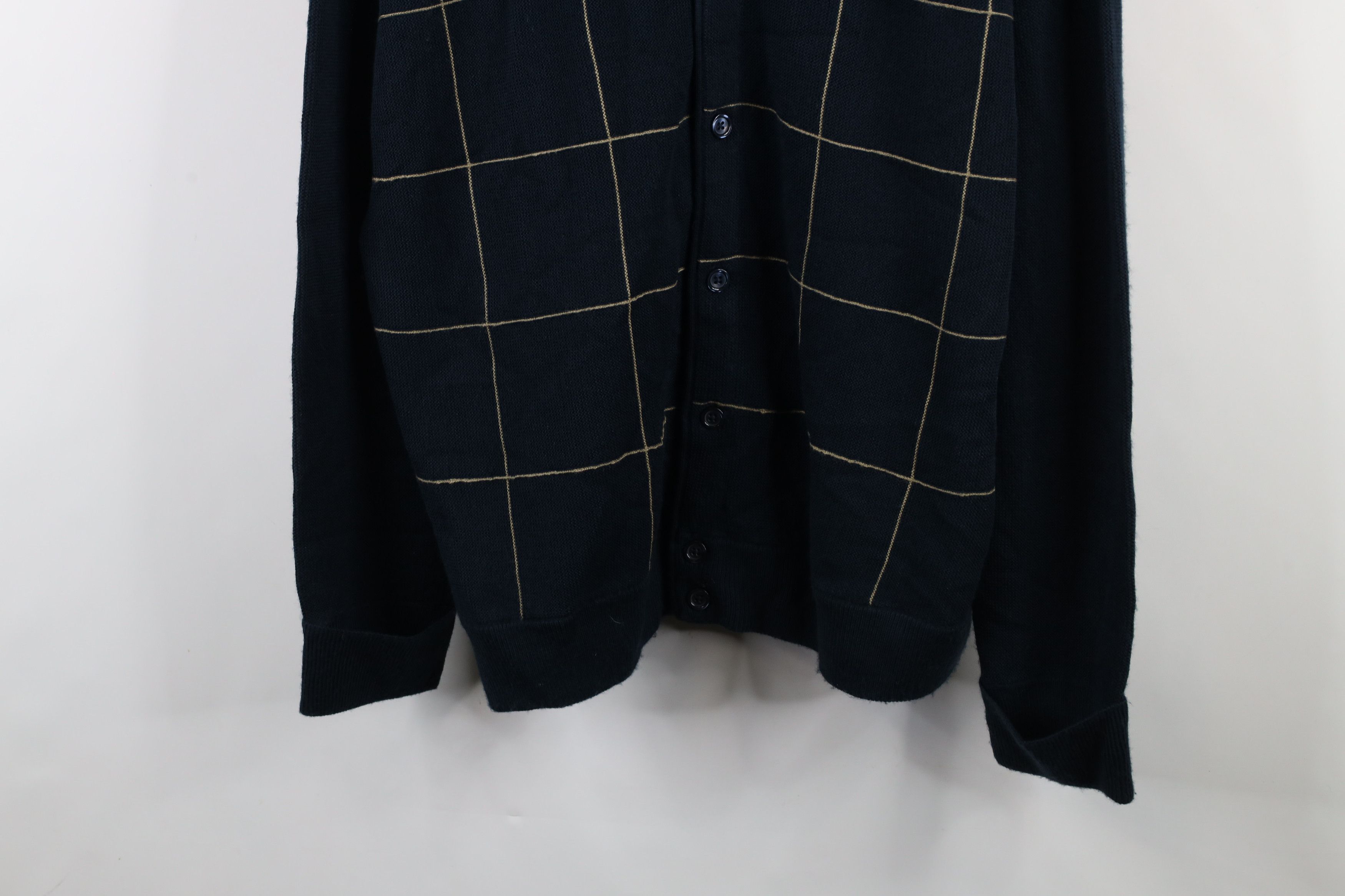 Vintage Vintage 90s Streetwear Button Cardigan Sweater Navy Blue Size US XL / EU 56 / 4 - 3 Thumbnail