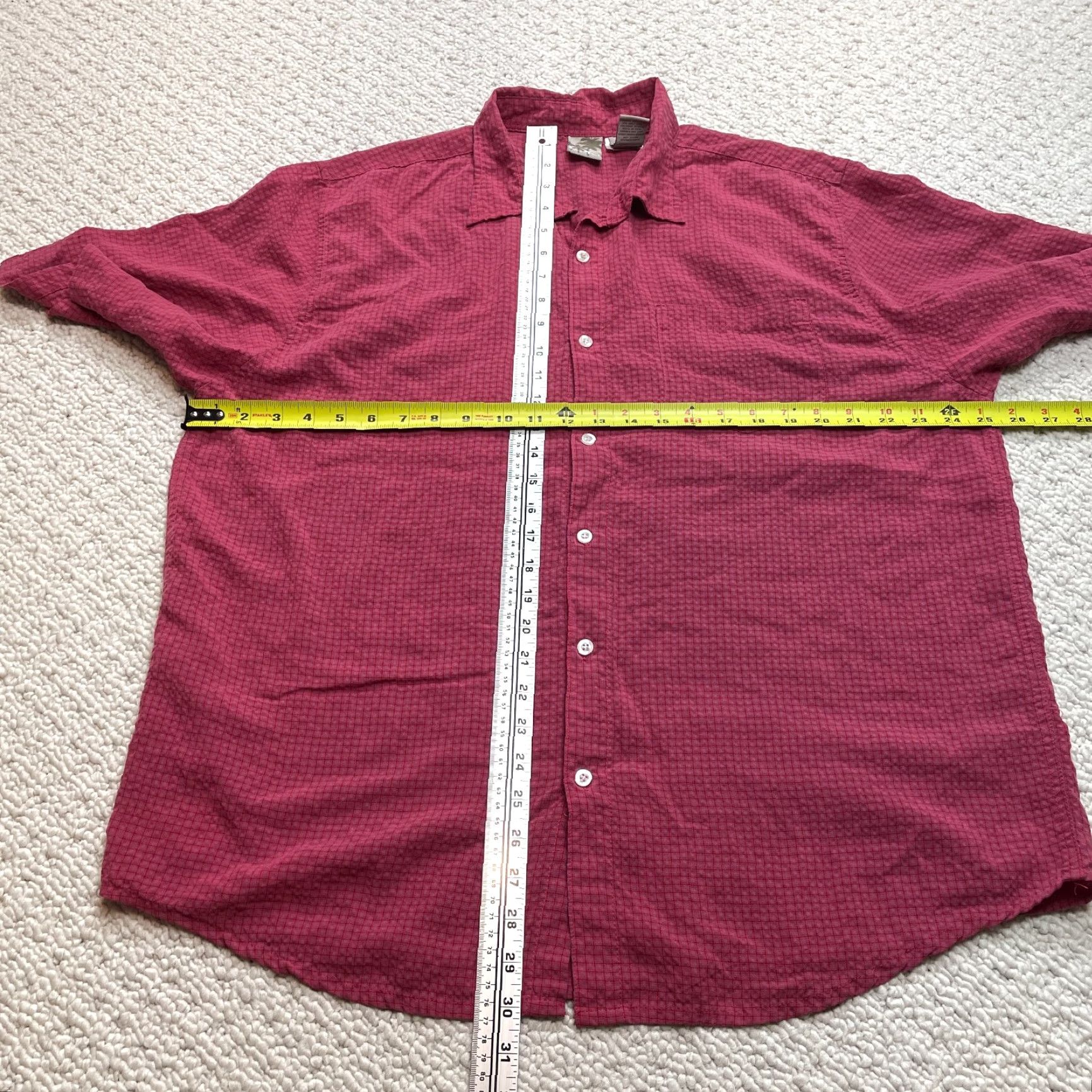 Ocean Pacific OP Button Up Shirt Mens 2XL Red Check Short Sleeve Rayon Ocean Pacific Button-Up Collared Shirt Casual Mens 2XL Red Check Ocean Pacific Size US XXL / EU 58 / 5 - 5 Thumbnail