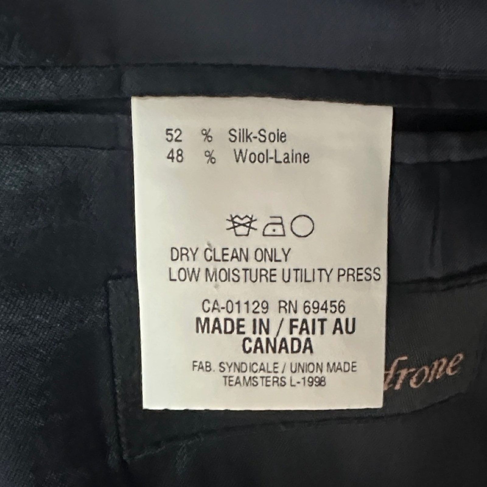 Other Carlo Mandrone Blazer Mens 50L Blue Grey Silk Wool Size 50L - 8 Thumbnail