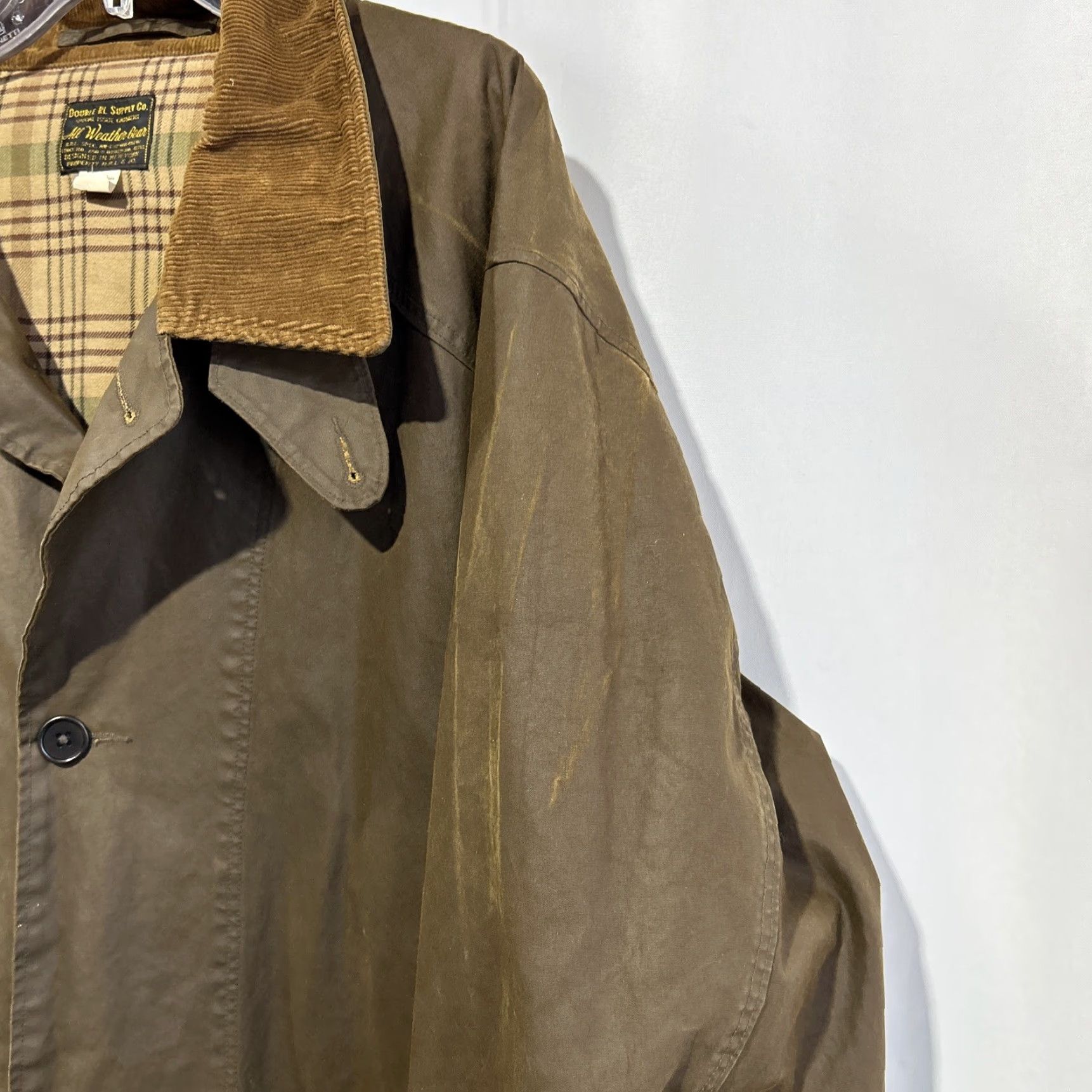 Ralph Lauren VINTAGE Ralph Lauren Double RL Oiled Cloth Waxed Trench Coat Chore Jacket Corduroy Men 2XL Brown Waxed Cotton Canvas 90s Western Coat Mens Size US XXL / EU 58 / 5 - 3 Thumbnail