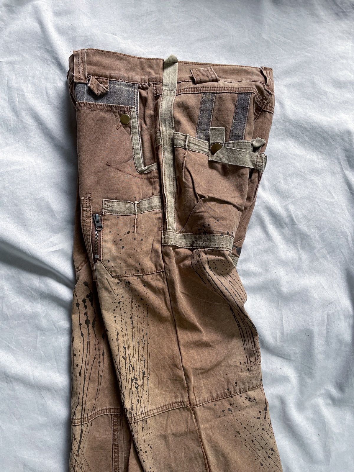 If Six Was Nine JAPANESE STYLE PANTS DISTRESSED PAINTED PANTS Size US 29 - 4 Thumbnail