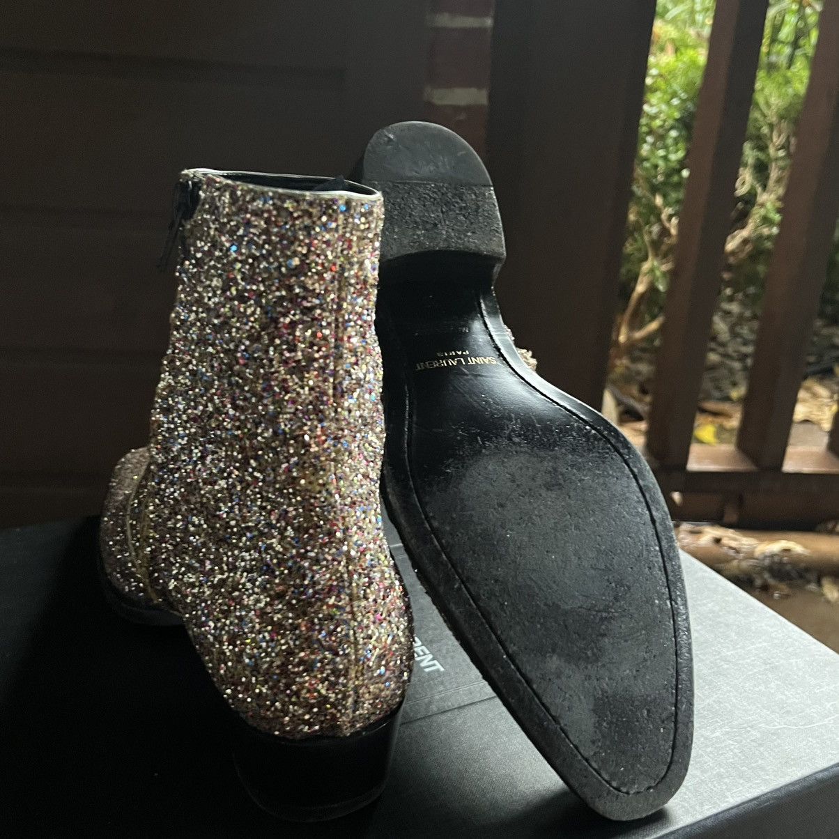 Saint Laurent Paris Saint Laurent Spring/Summer 2016 Glitter Hedi Slimane Boots Size US 6 / EU 39 - 3 Thumbnail