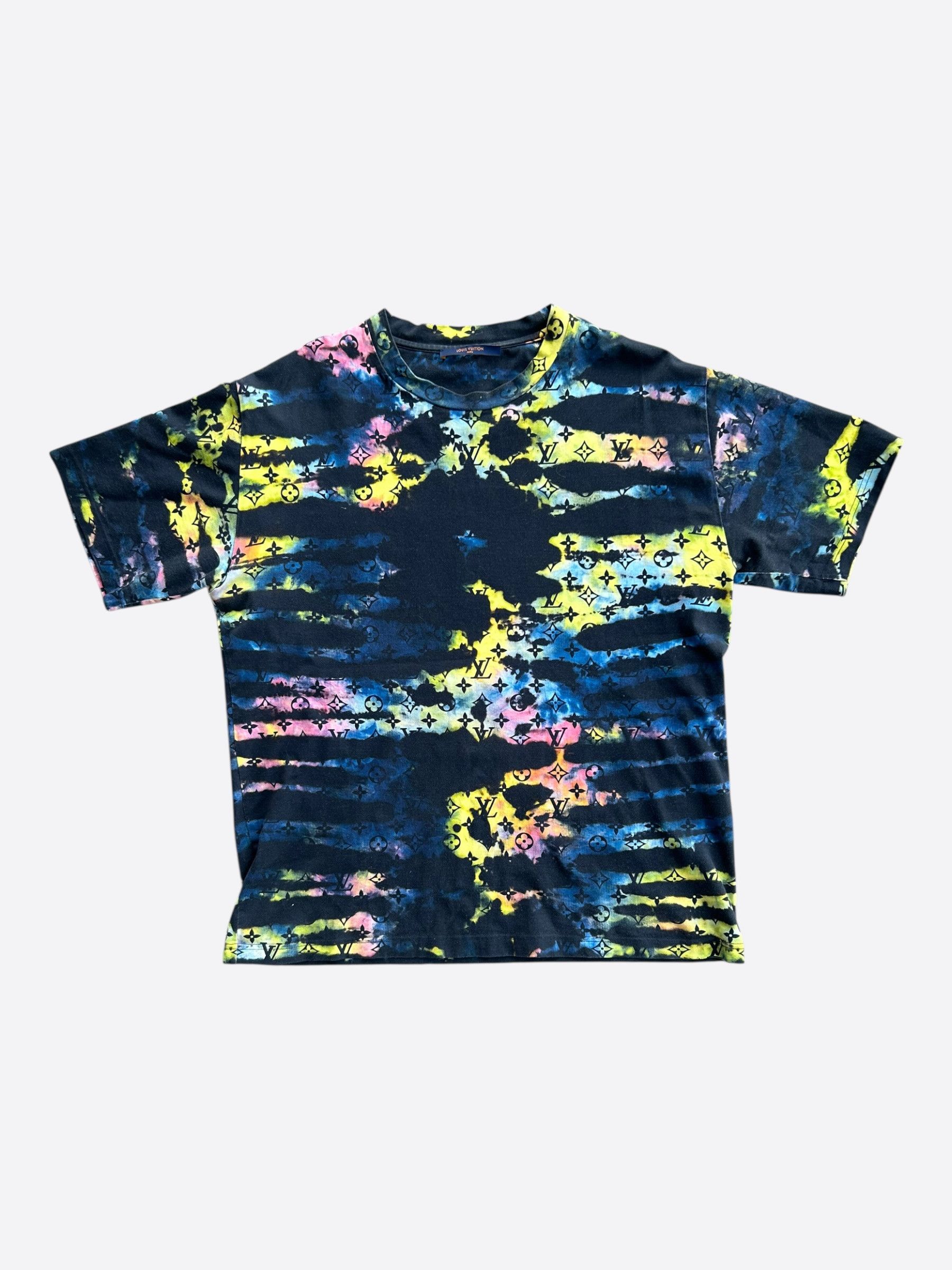 Louis Vuitton Louis Vuitton Navy Tie-Dye Camo Monogram T-Shirt Size US XL / EU 56 / 4 - 1 Thumbnail
