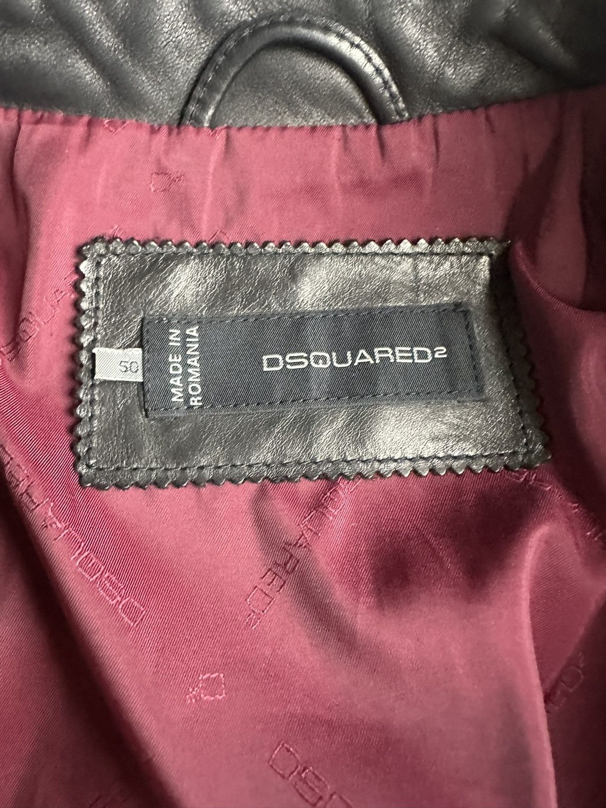 Dsquared2 FW12 Dsquared black green leather jacket 50 Archive grail Size US M / EU 48-50 / 2 - 15 Thumbnail