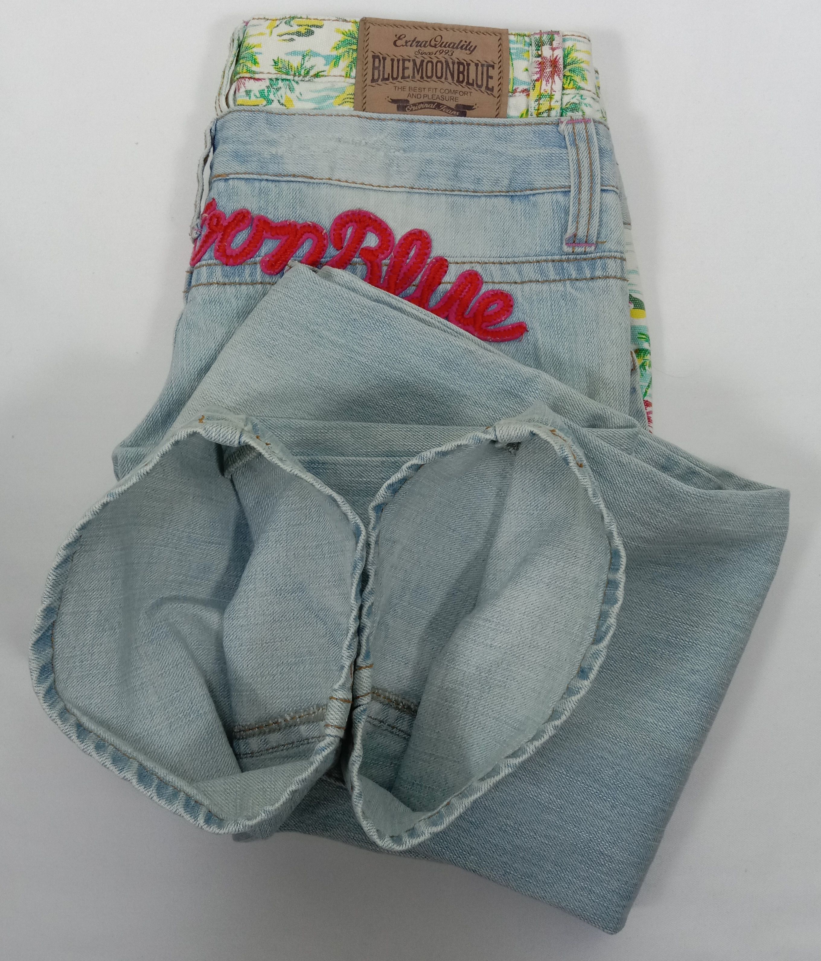 Japanese Brand Vintage Japanese Blue Moon Blue Double Waist Denim Size 27" / US 4 / IT 40 - 12 Thumbnail