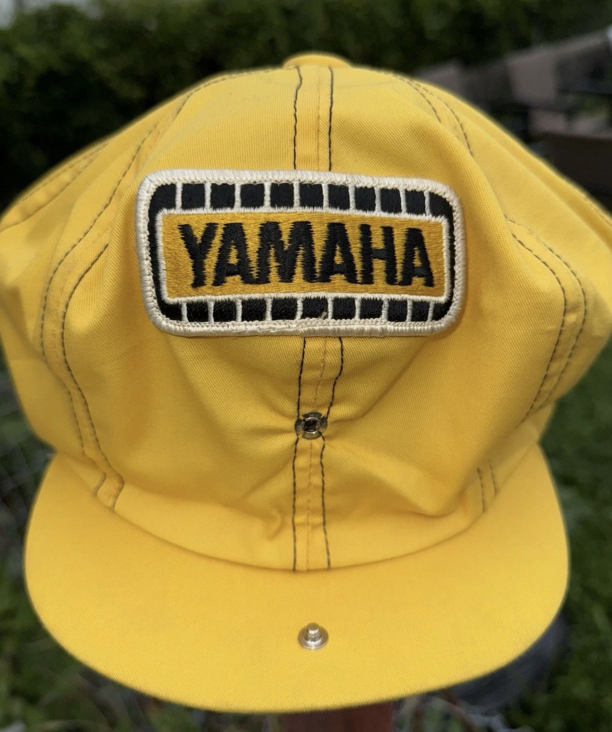Yamaha Vintage Yamaha Patch Yellow Newsboy Flat Hat Cap w/ Button Size ONE SIZE - 2 Thumbnail