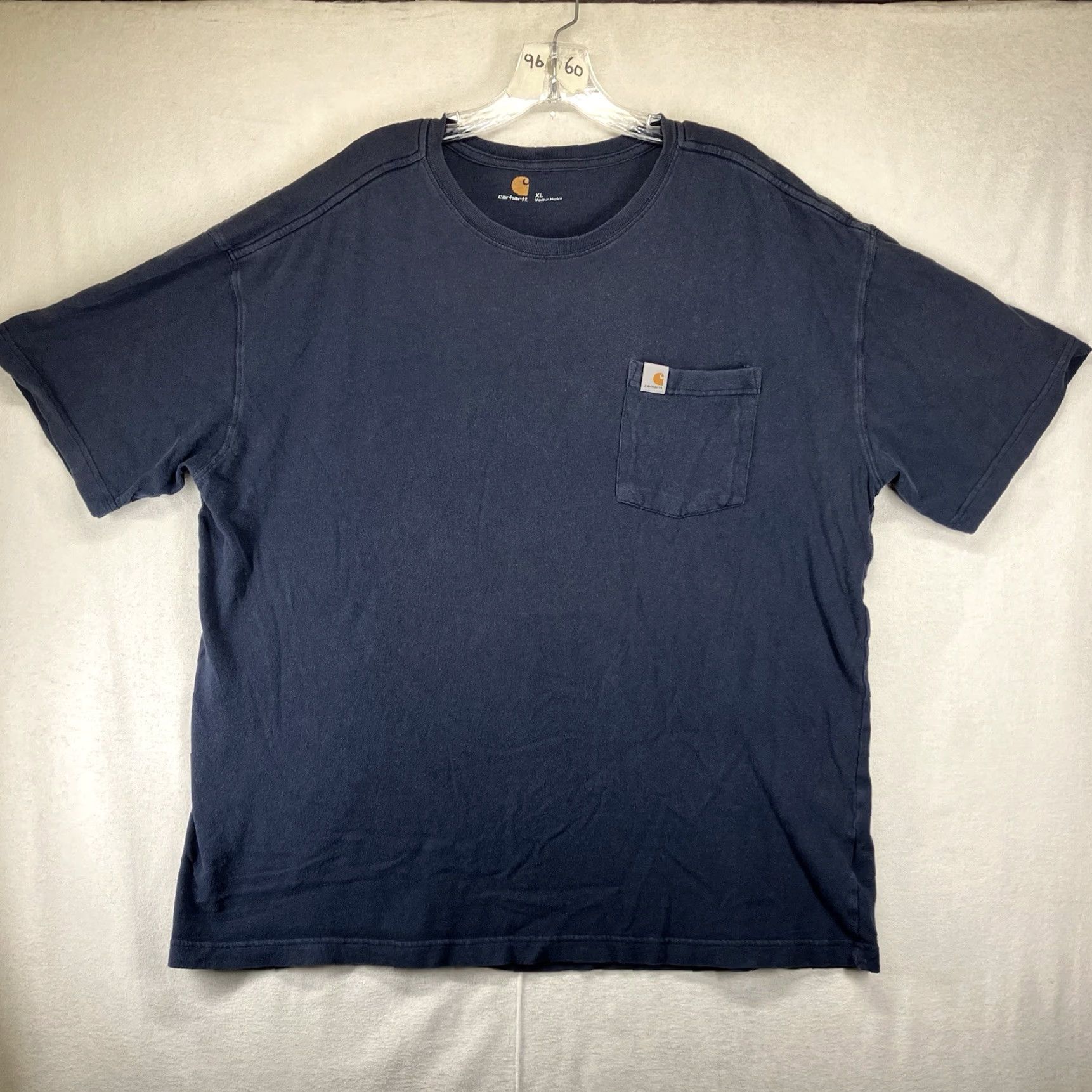 Carhartt Carhartt Shirt Mens XL Short Sleeve T-Shirt Navy Faded 2012 Carhartt Men'S K87 Logo Crew Neck Cotton All Seasons Lightweight Size US XL / EU 56 / 4 - 2 Thumbnail