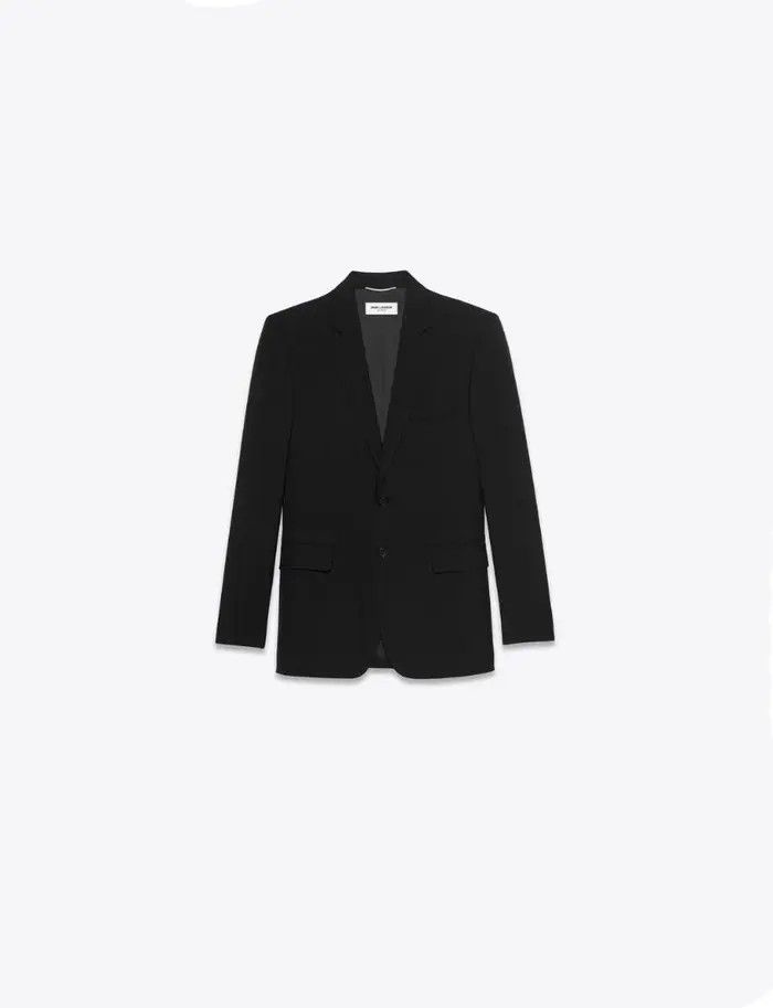 Saint Laurent Paris o1bcso1str0125 Long Single Breasted Jacket in Black Size US S / EU 44-46 / 1 - 1 Thumbnail