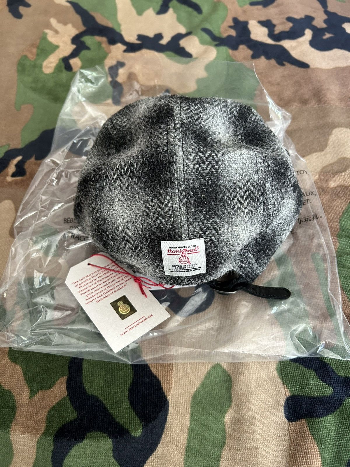 Harris Tweed × Supreme Supreme Harris Tweed Camp Cap Black FW25 Size ONE SIZE - 4 Thumbnail