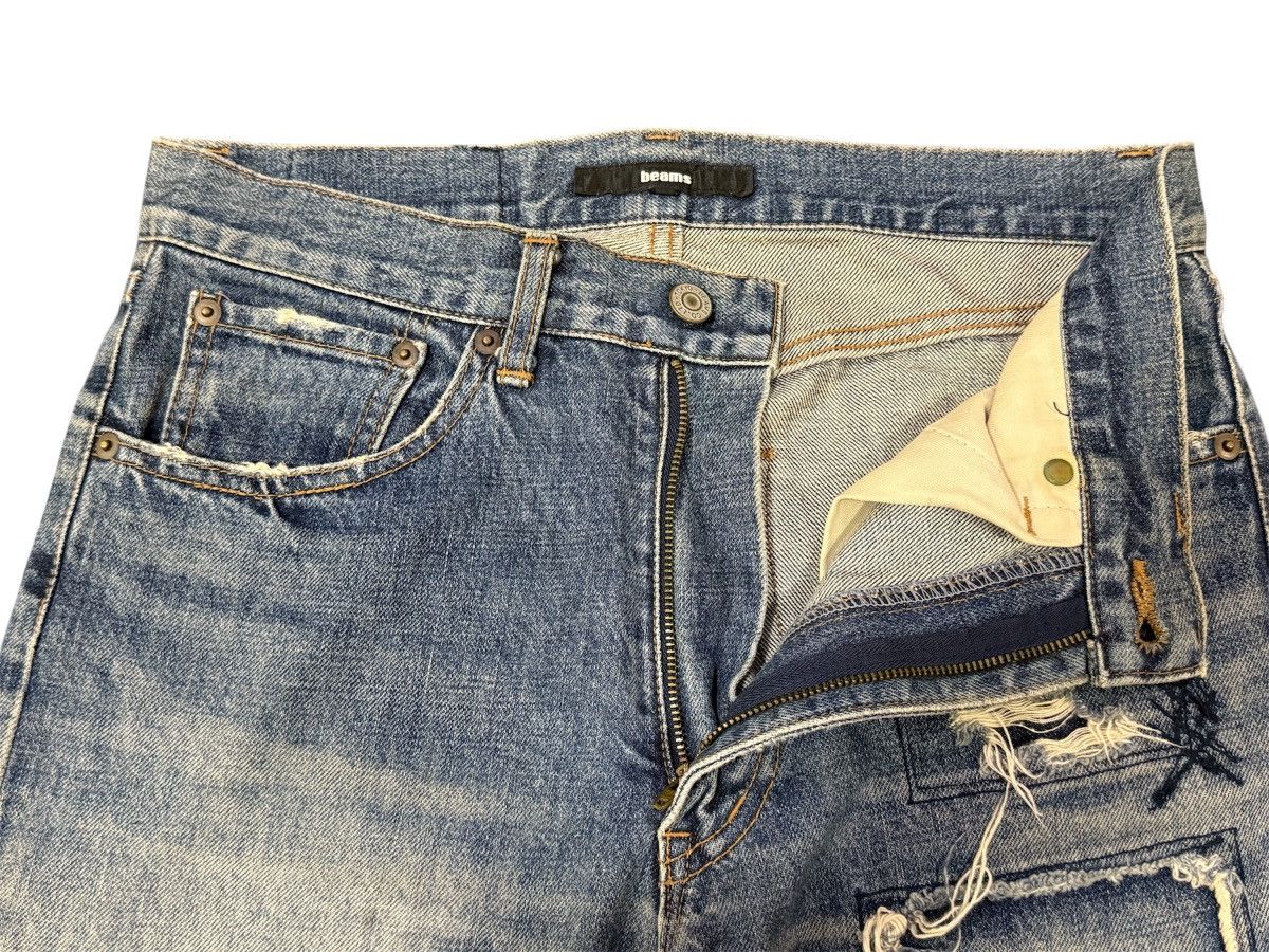 Beams Plus × Japanese Brand Rare Distressed Patchwork Beams Plus Jeans Size US 30 / EU 46 - 6 Thumbnail