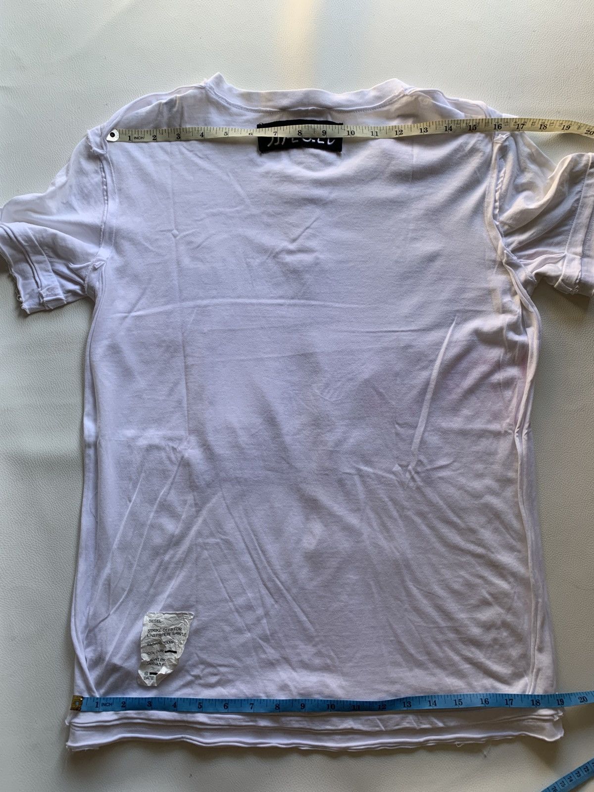 Diesel Diesel Distressed Duct Tape Art White Tshirt Size US S / EU 44-46 / 1 - 13 Thumbnail