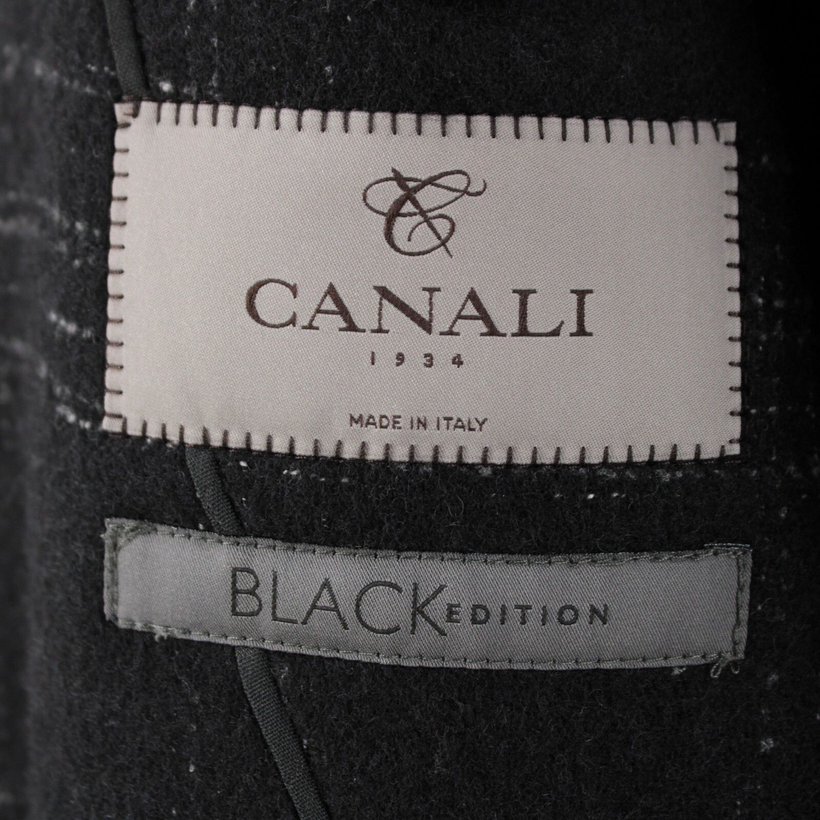 Canali Canali Coat Size XL US In Black Wool Blend Size US XL / EU 56 / 4 - 7 Thumbnail