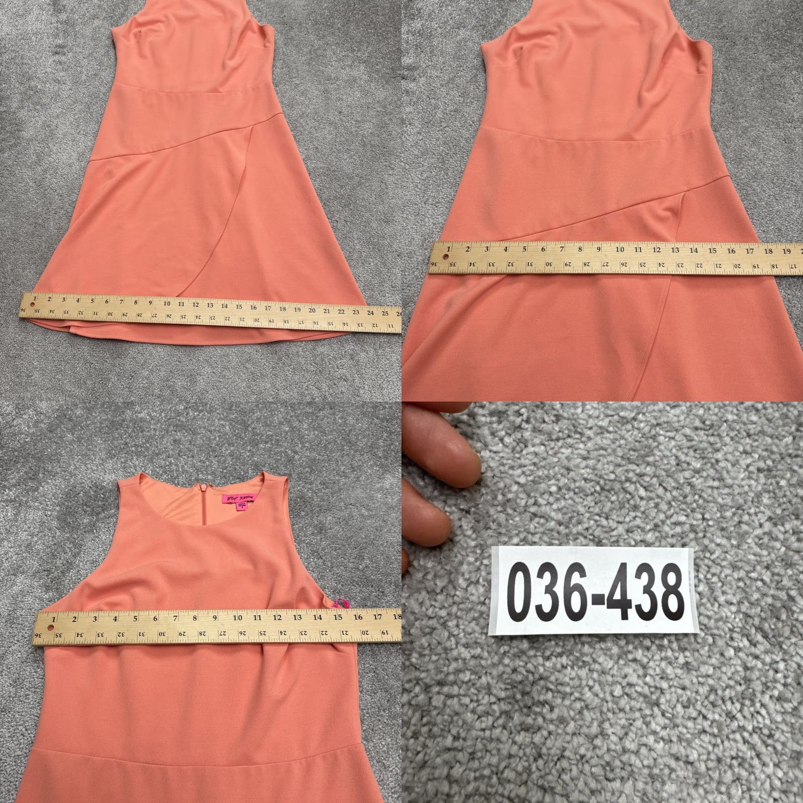 Betsey Johnson Betsey Johnson Midi Sheath Dress Womens 8 Coral Pink Sleeveless Asymmetric Work Size M / US 6-8 / IT 42-44 - 9 Thumbnail