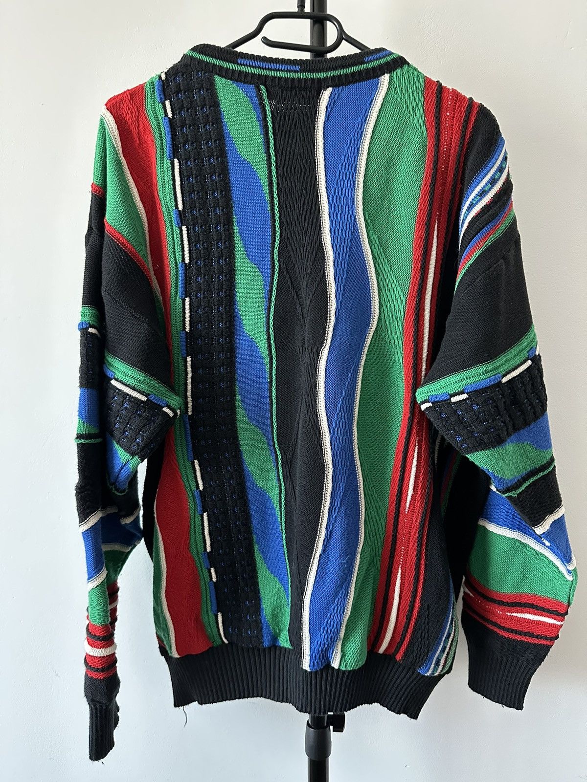 Vintage Coloured multi-cable knit colourful sweater Size US L / EU 52-54 / 3 - 7 Thumbnail